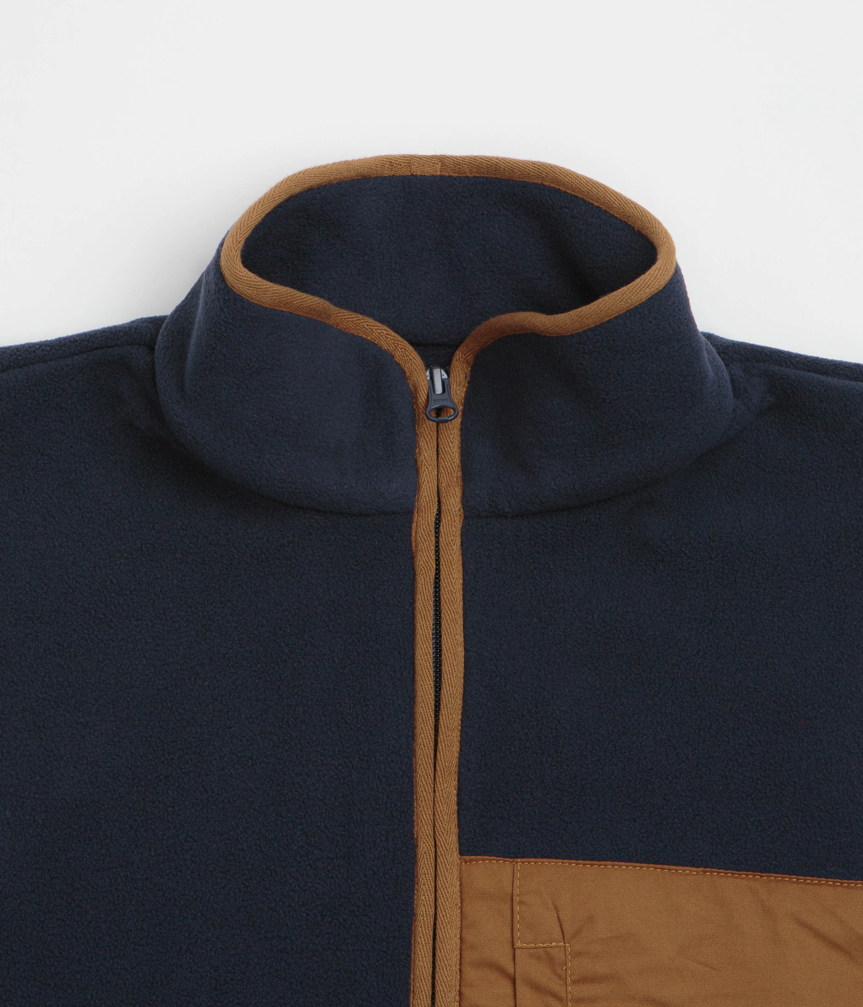 Workware Life Fleece Vest - Navy / Brown - Image 4
