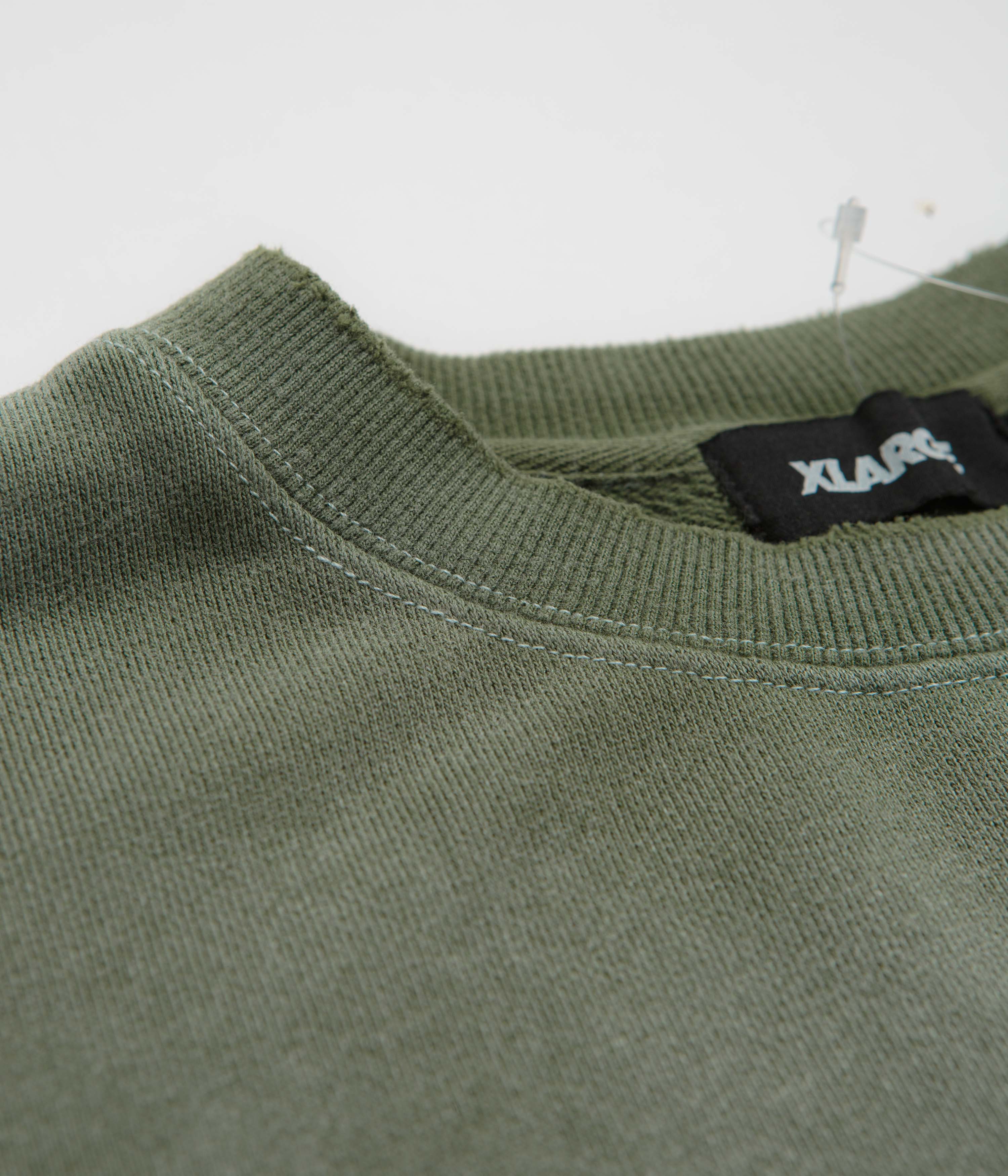 XLarge Eagle Wings To The World Crewneck Sweatshirt - Olive - Image 5