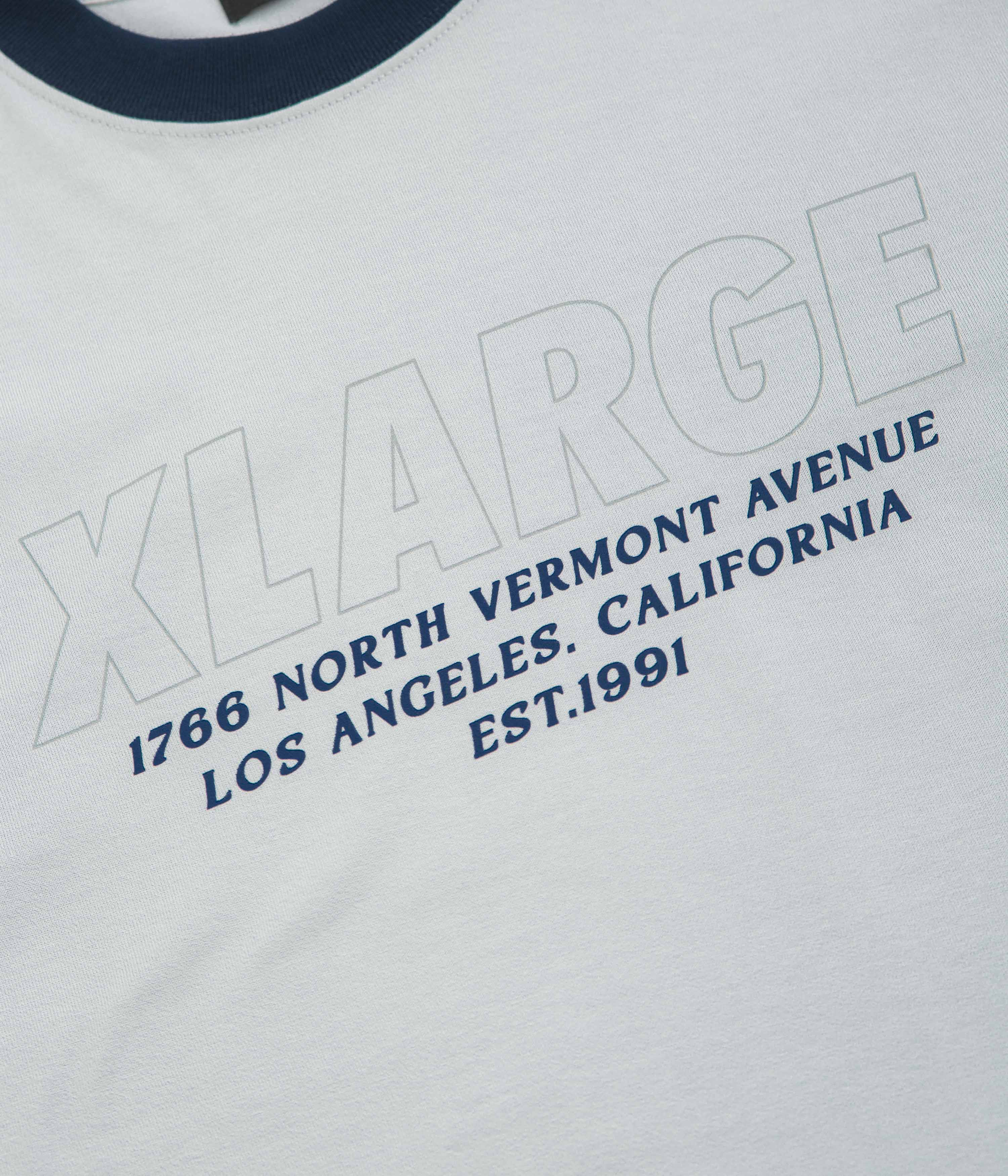 XLarge Store Address Ringer T-Shirt - Grey - Image 3