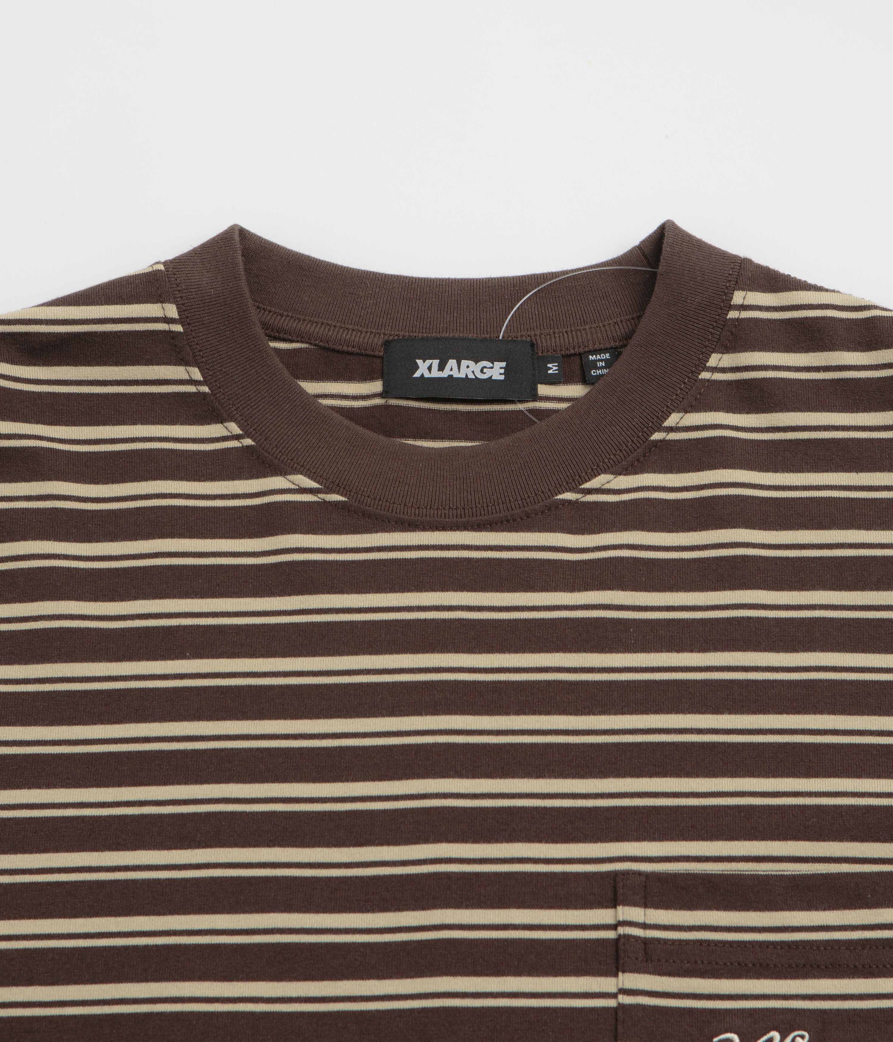 XLarge Stripe Long Sleeve T-Shirt - Brown - Image 2