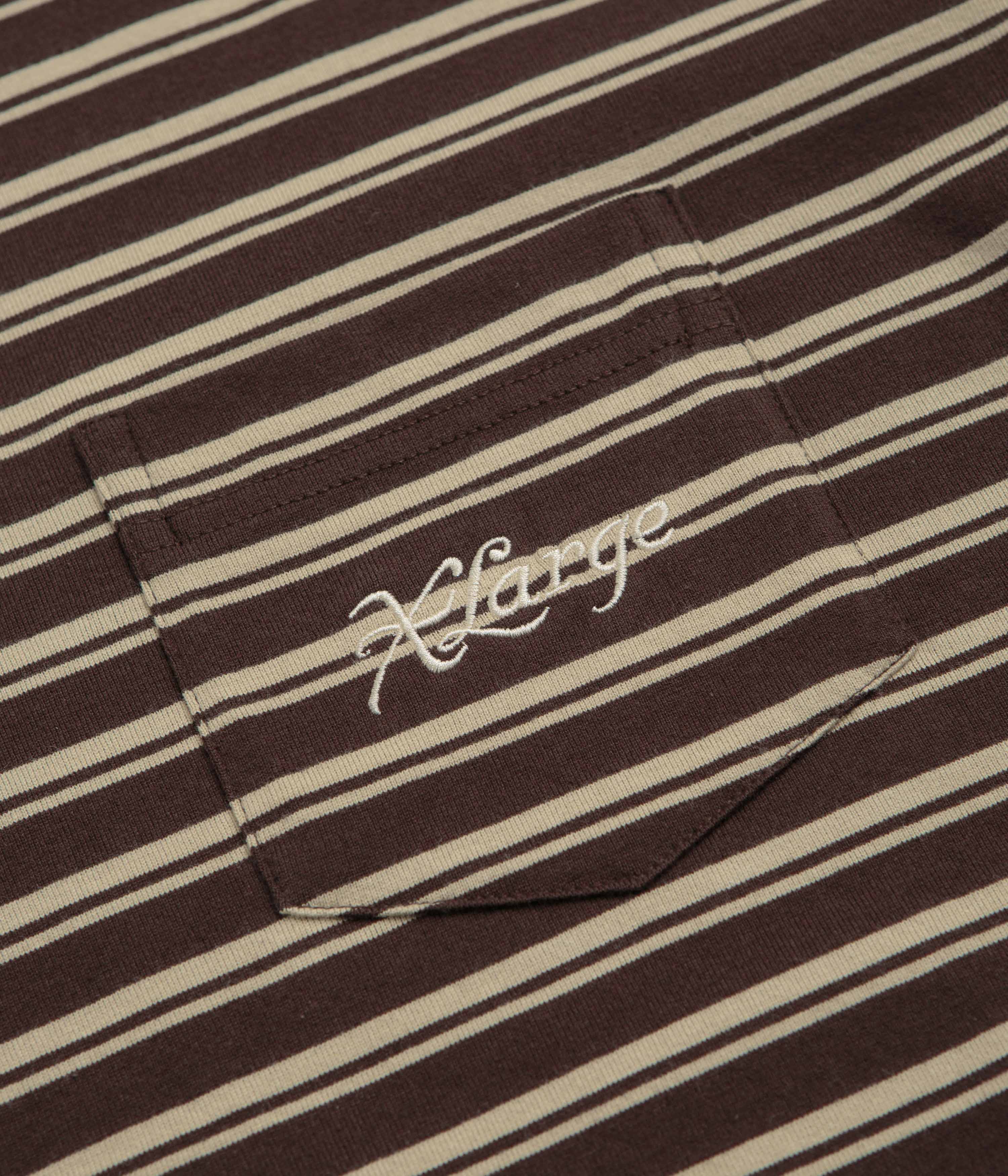 XLarge Stripe Long Sleeve T-Shirt - Brown - Image 3
