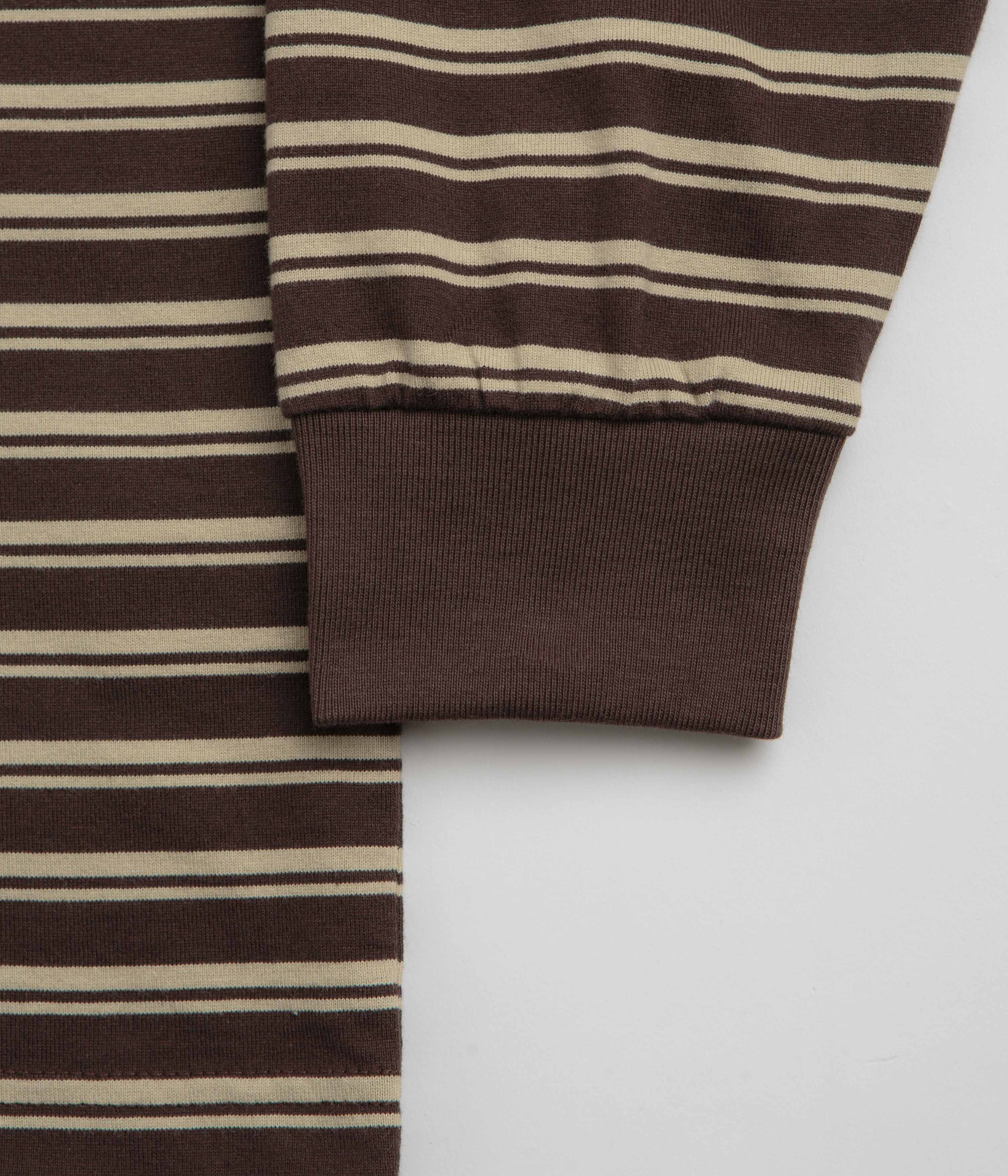 XLarge Stripe Long Sleeve T-Shirt - Brown - Image 4