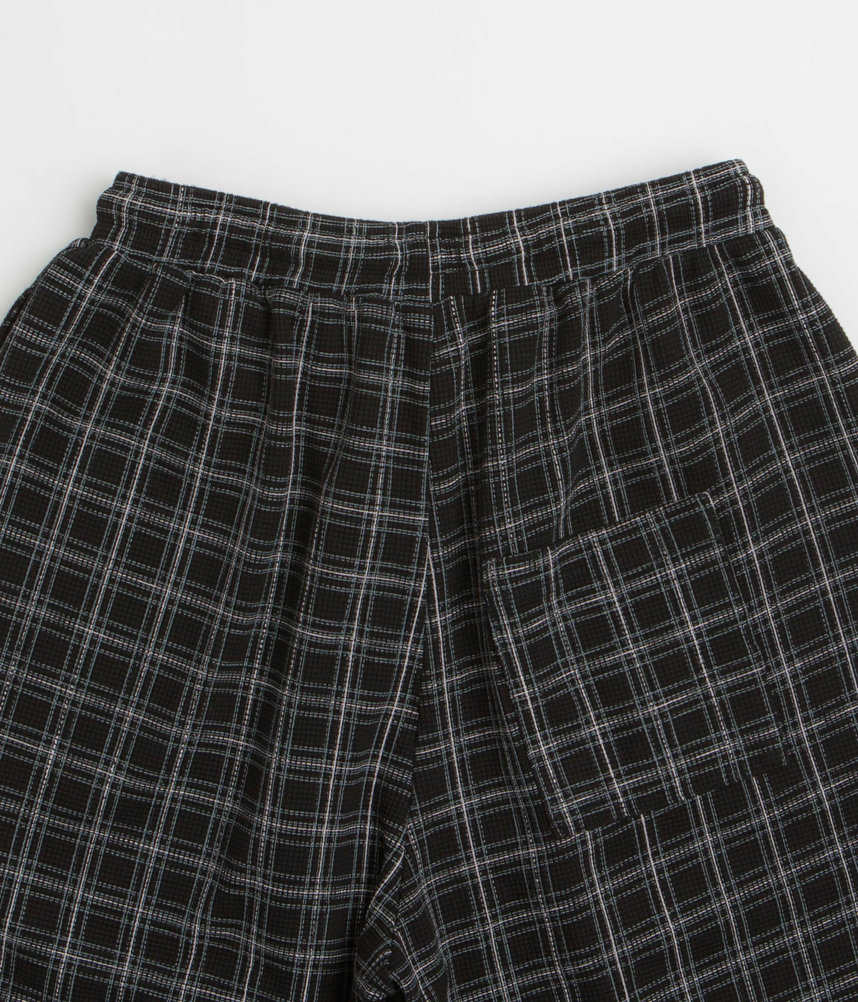 Yardsale Check Waffle Shorts - Black - Image 5