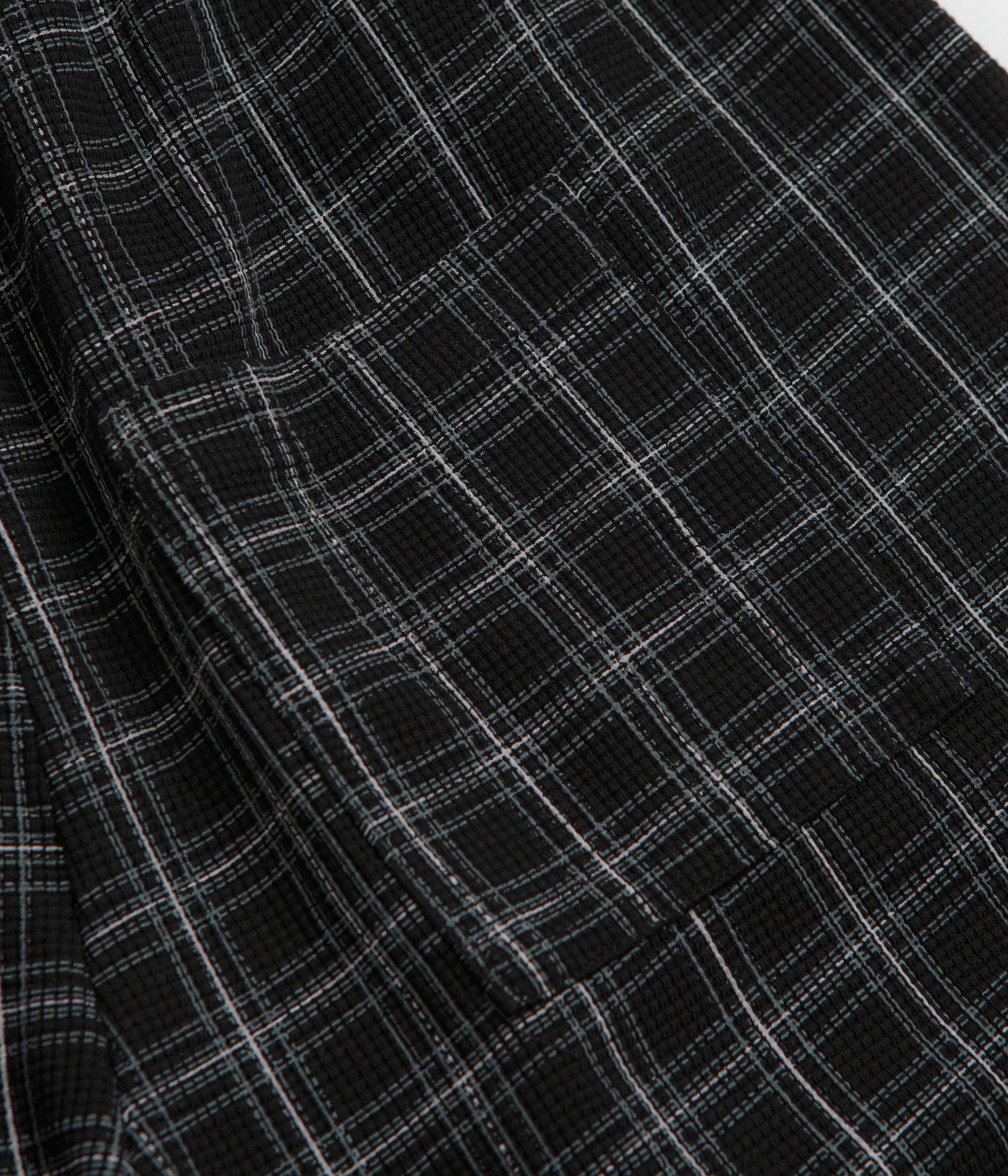 Yardsale Check Waffle Shorts - Black - Image 7