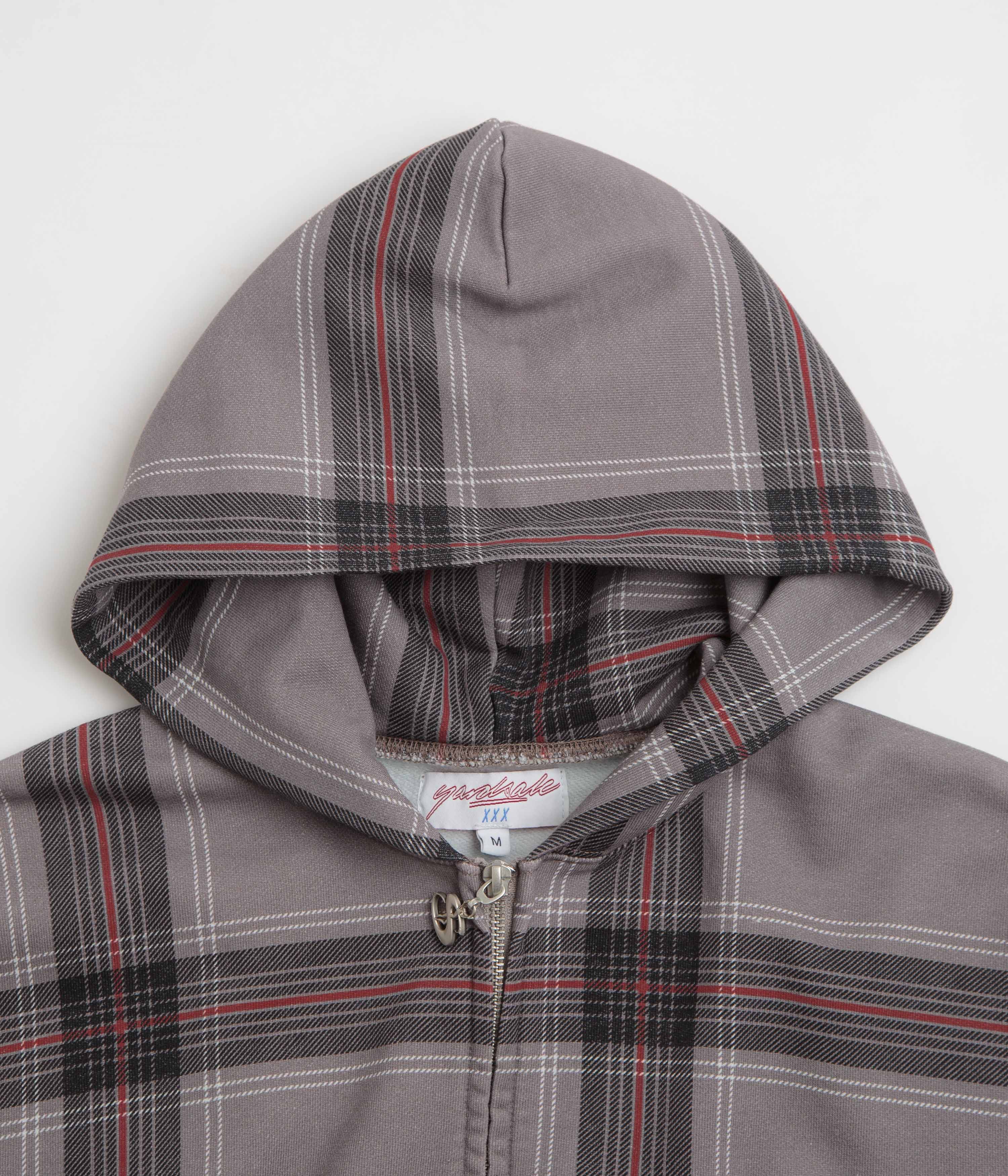 Yardsale Crib Checked Hoodie - Grey - Image 4