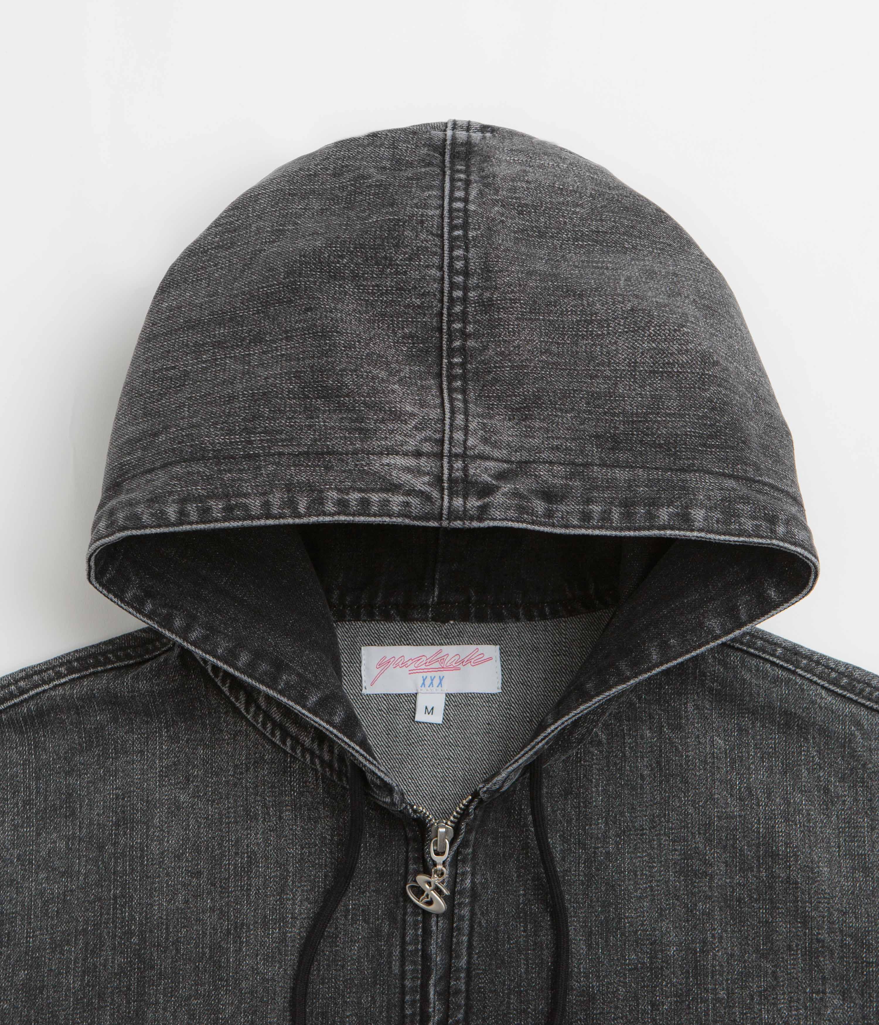 Yardsale Denim Full Zip Hoodie - Black - Image 4