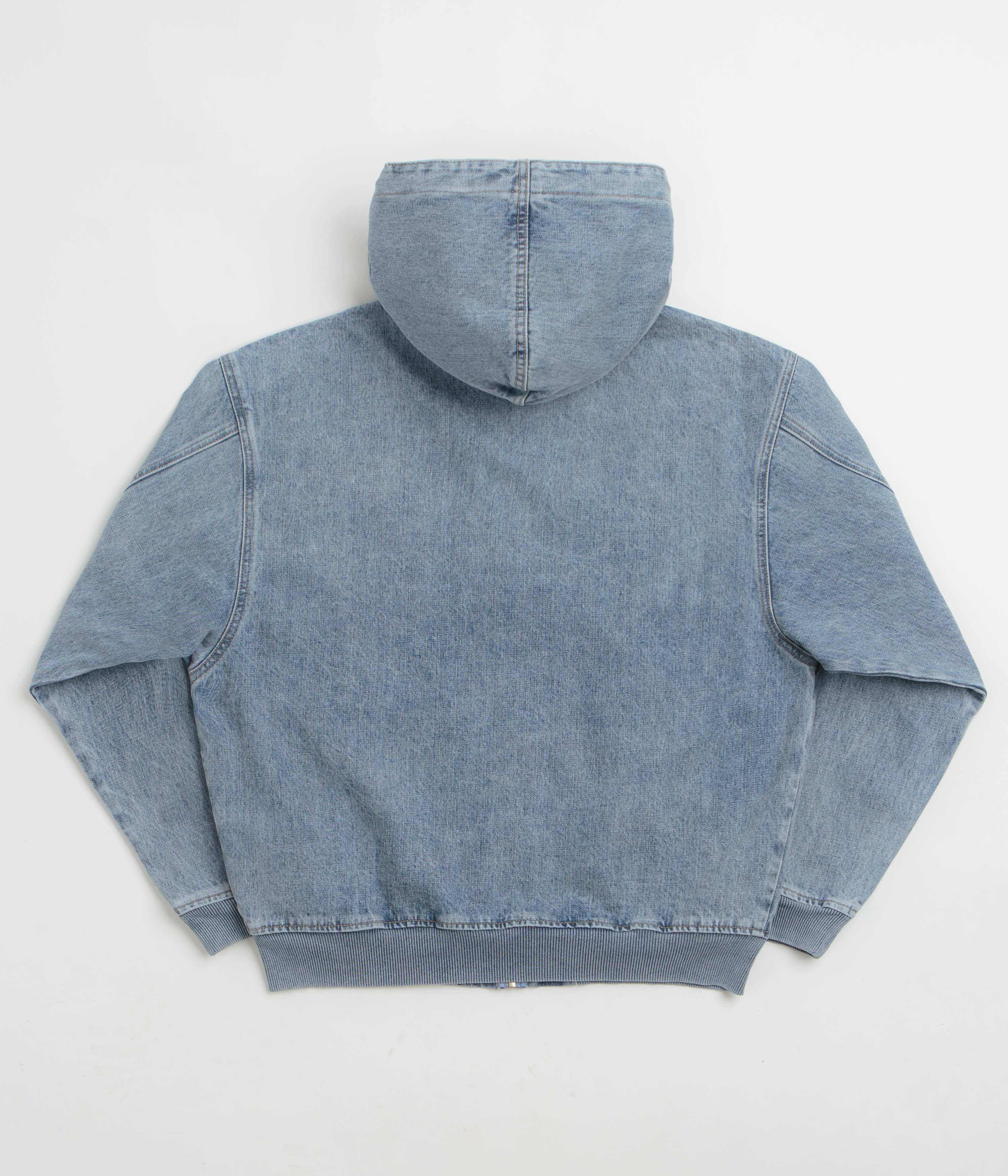 Yardsale Denim Full Zip Hoodie - Blue - Image 3