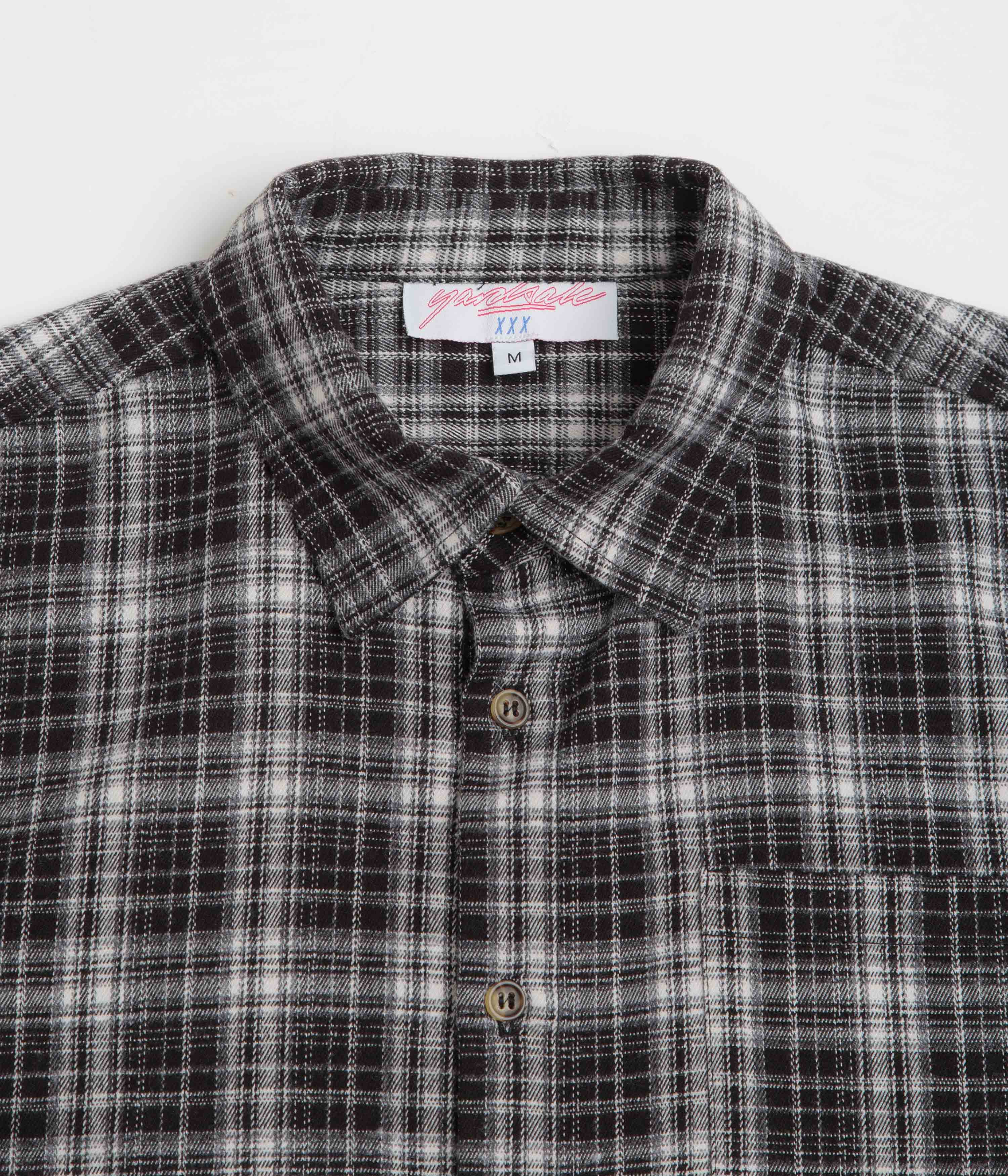 Yardsale Faded Plaid Short Sleeve Shirt - Black - Image 2
