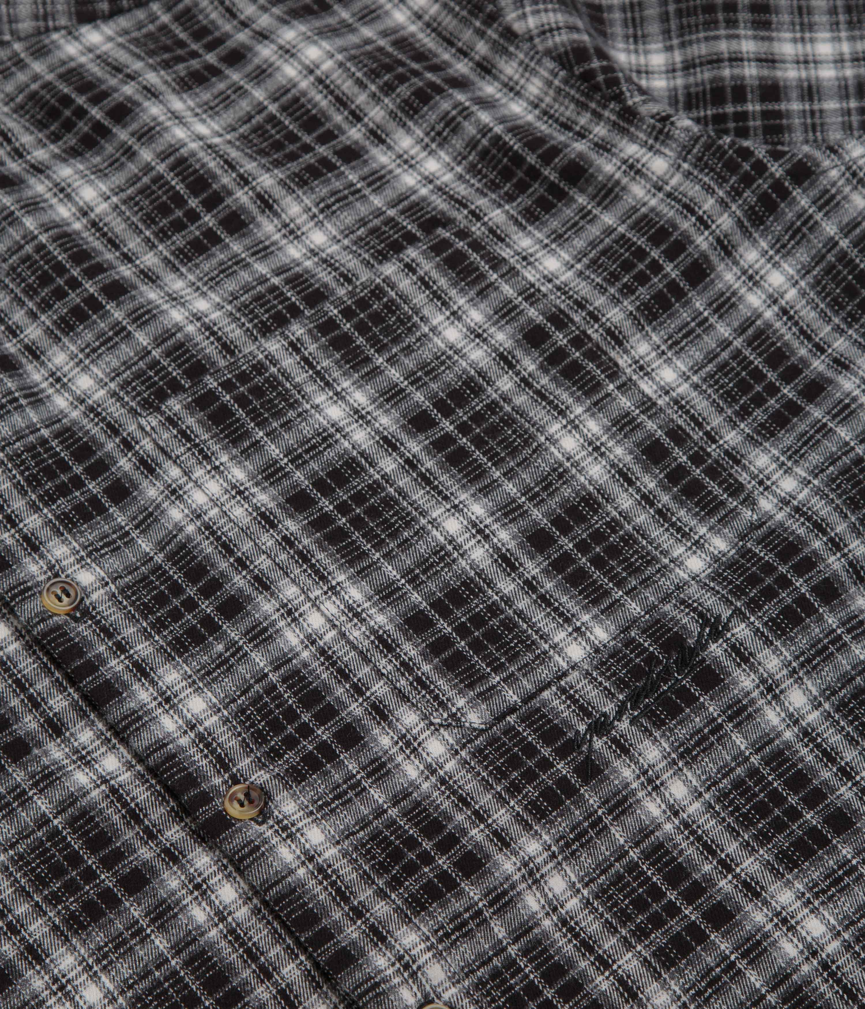 Yardsale Faded Plaid Short Sleeve Shirt - Black - Image 3