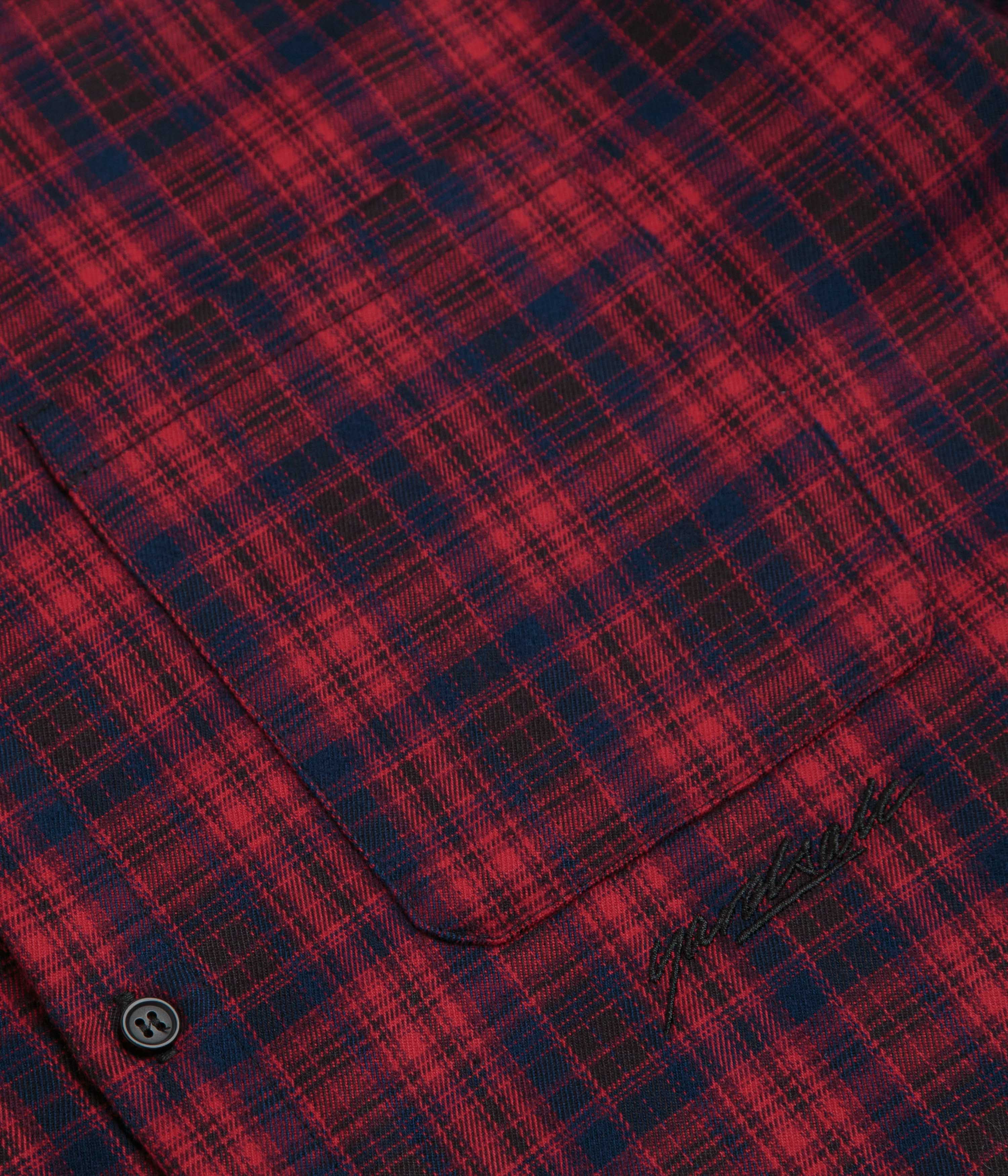 Yardsale Faded Plaid Short Sleeve Shirt - Red - Image 3