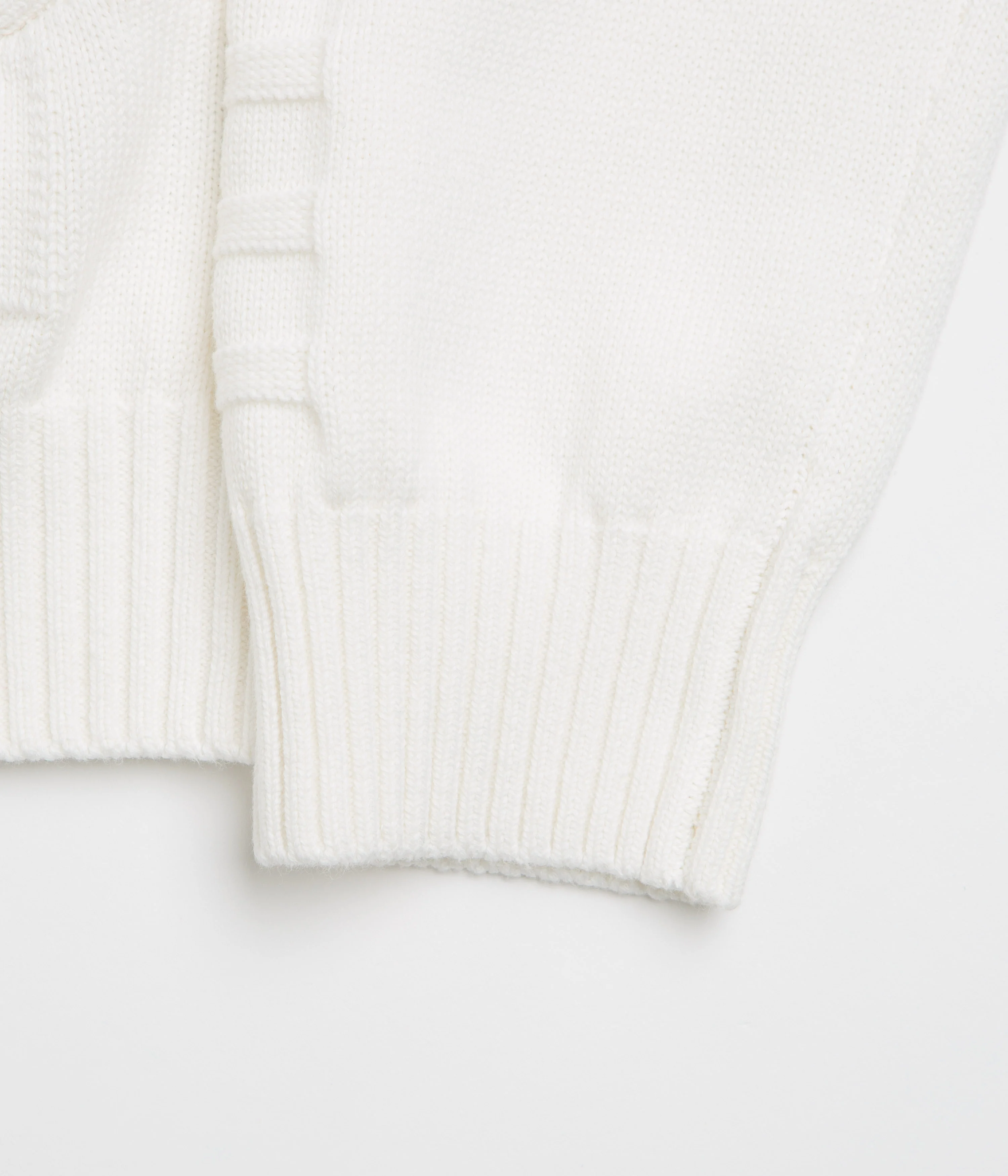 Yardsale Faldo Knitted Full-Zip Sweatshirt - Cream - Image 5