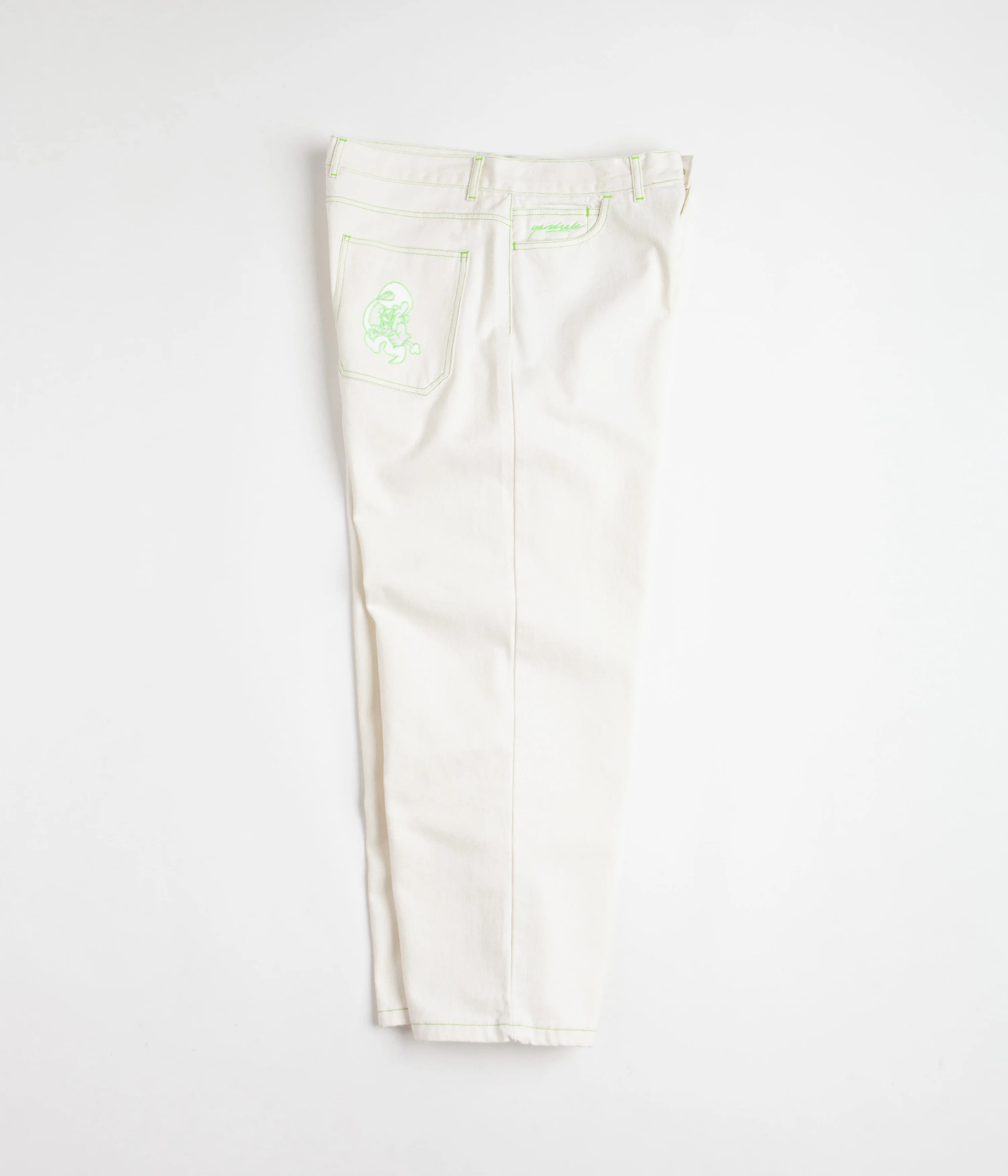 Yardsale Goblin Jeans - White / Green - Image 2