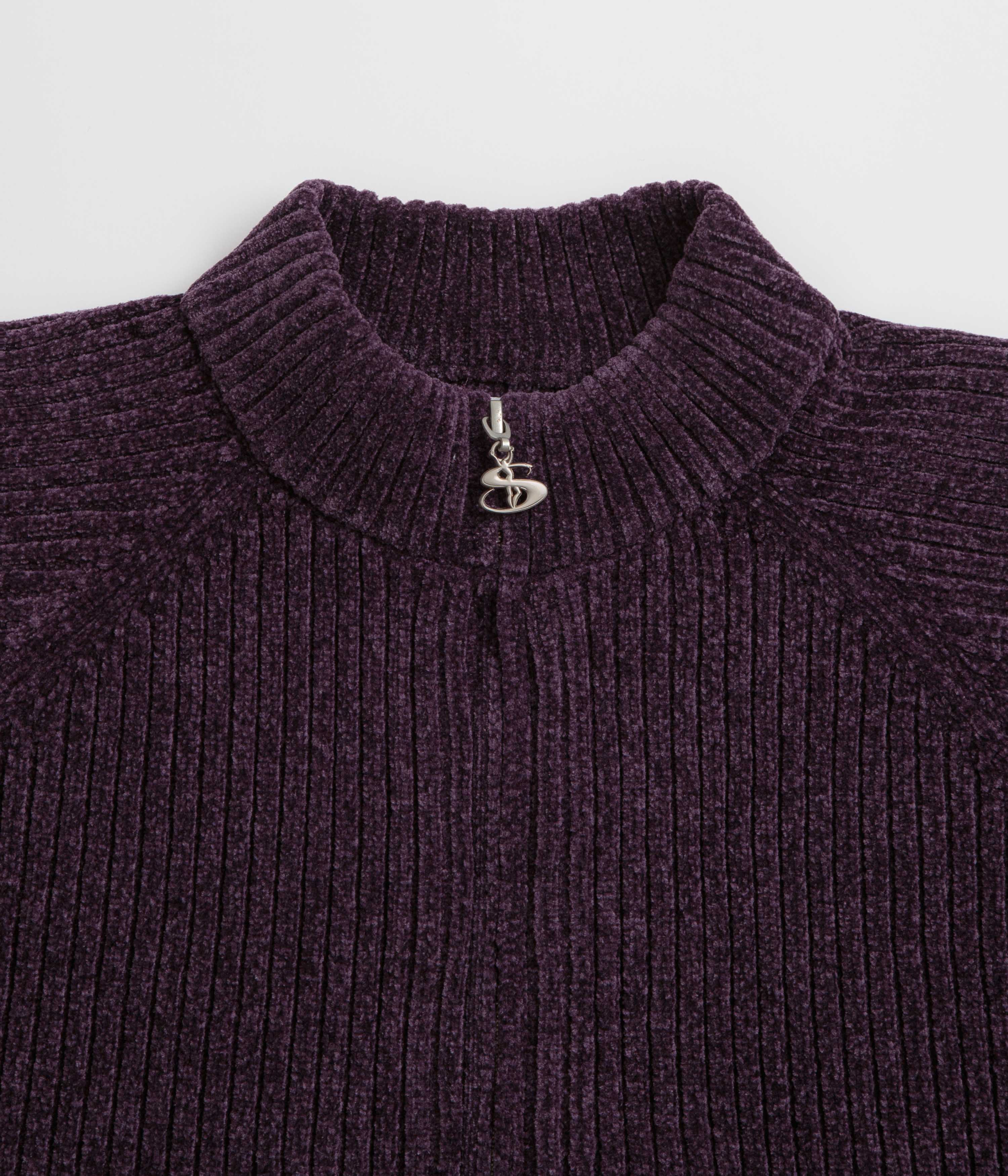 Yardsale Phantasy Chenille Full Zip Sweatshirt - Purple - Image 3