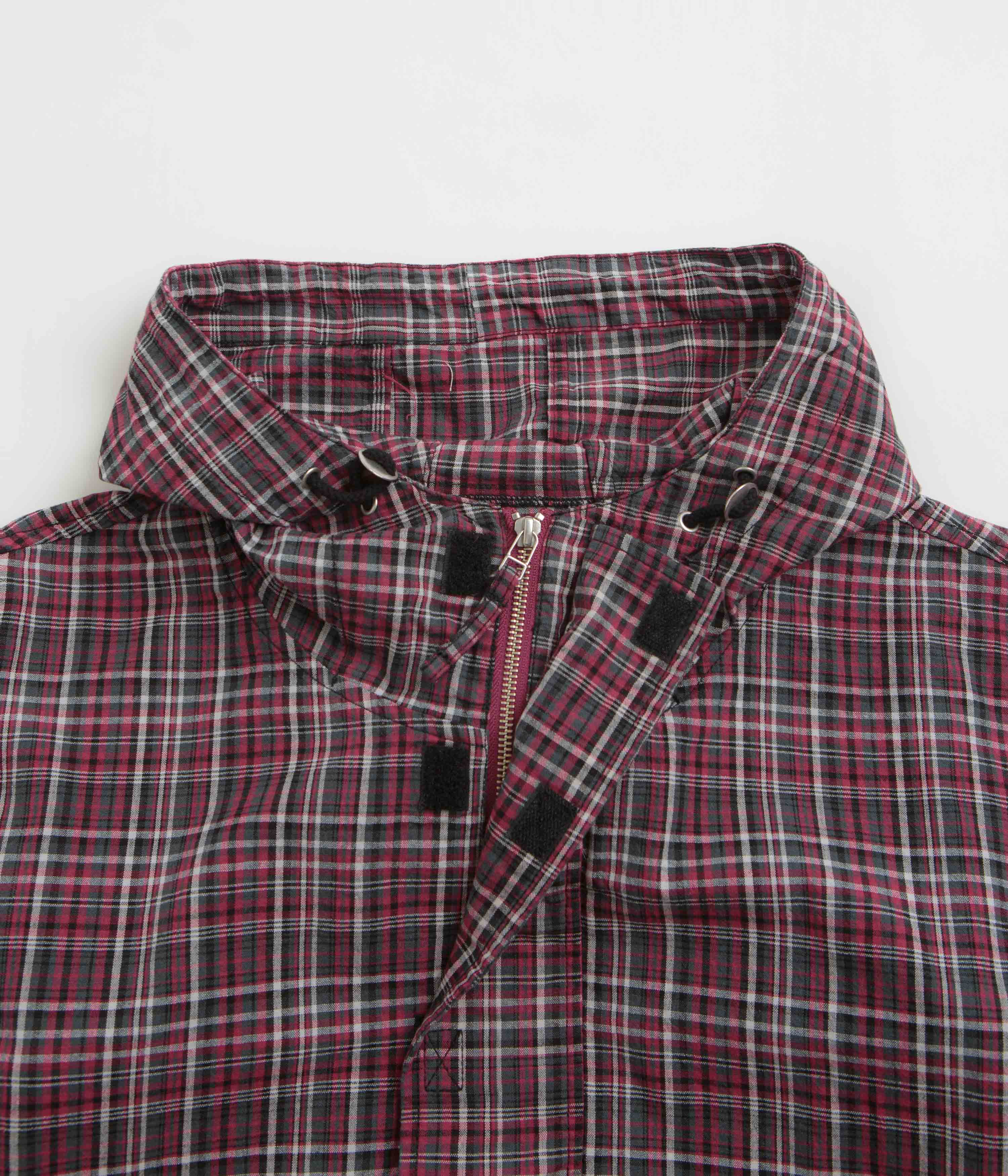 Yardsale Plaid Pullover Jacket - Black / Red - Image 3