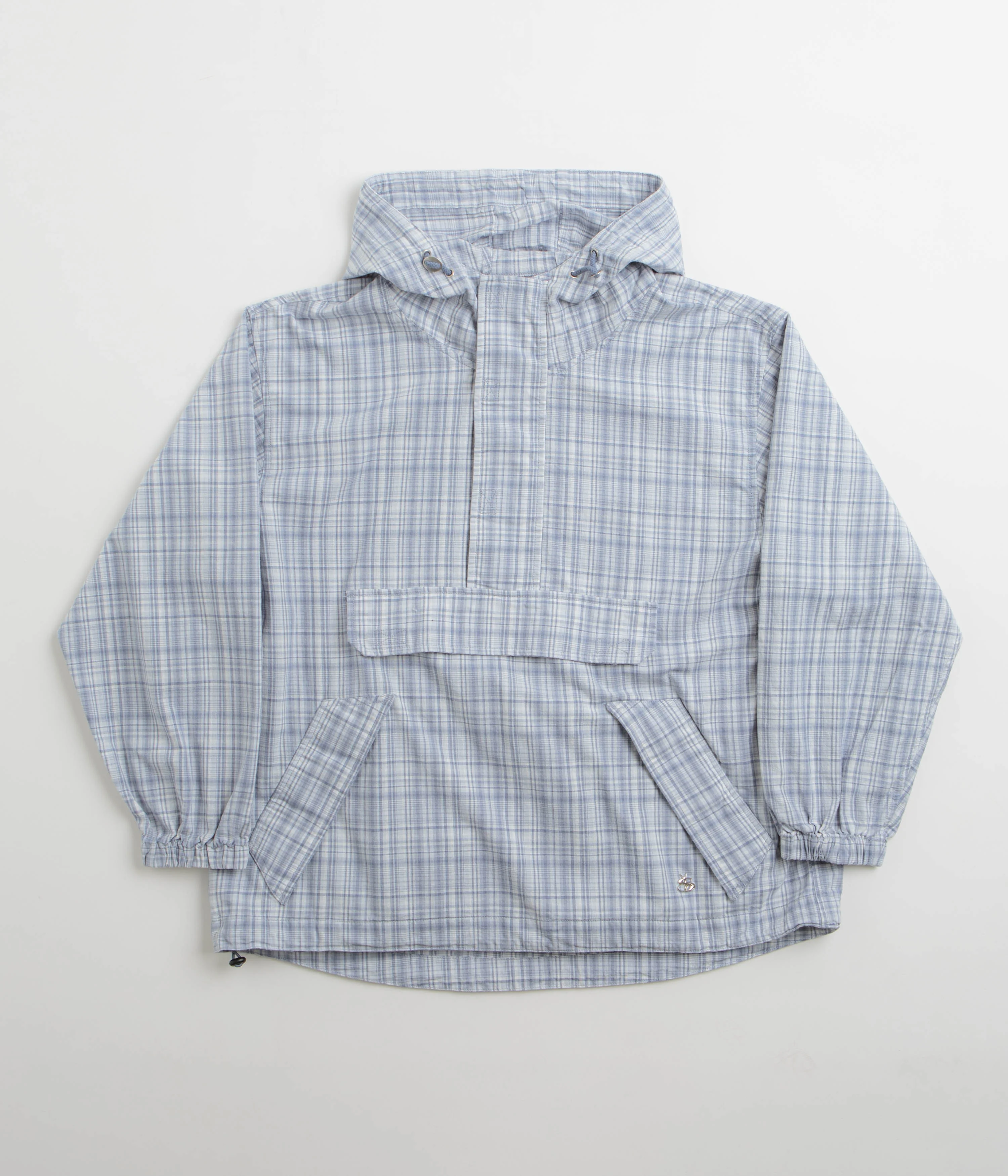 Yardsale Plaid Pullover Jacket - Blue / White
