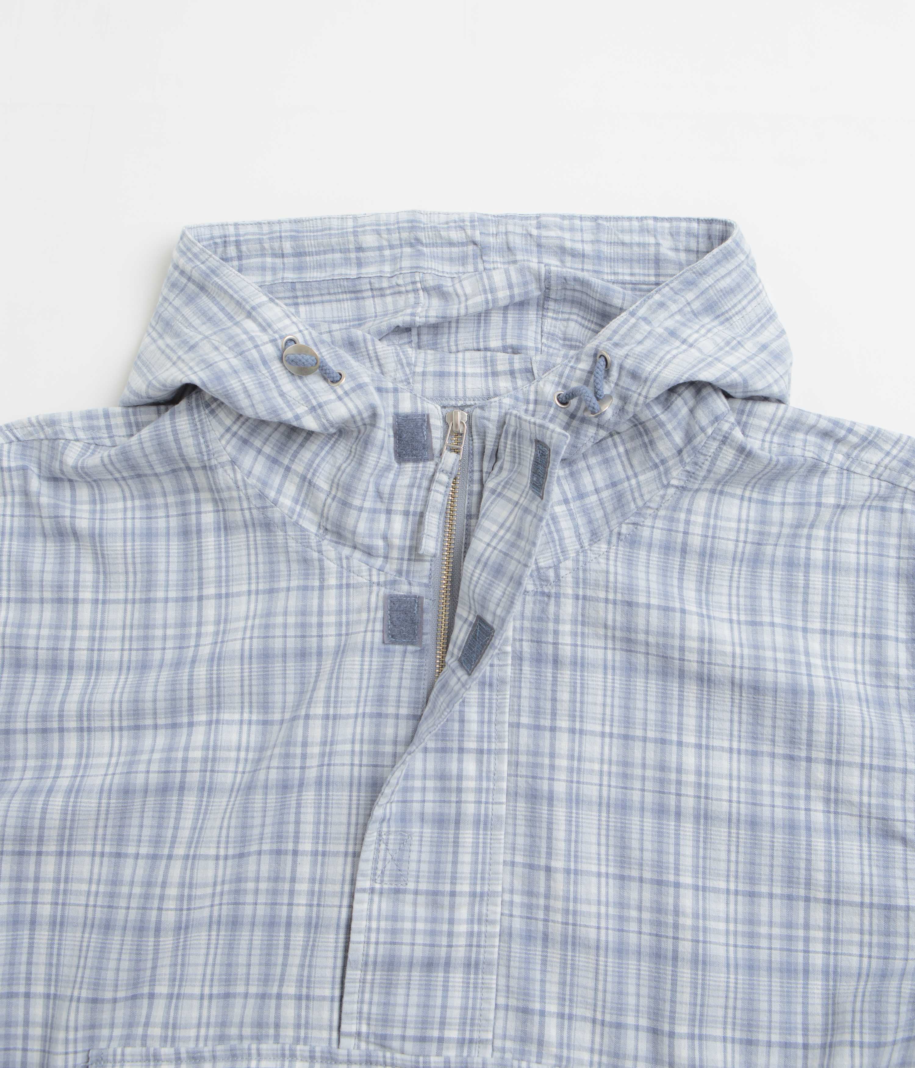 Yardsale Plaid Pullover Jacket - Blue / White - Image 3