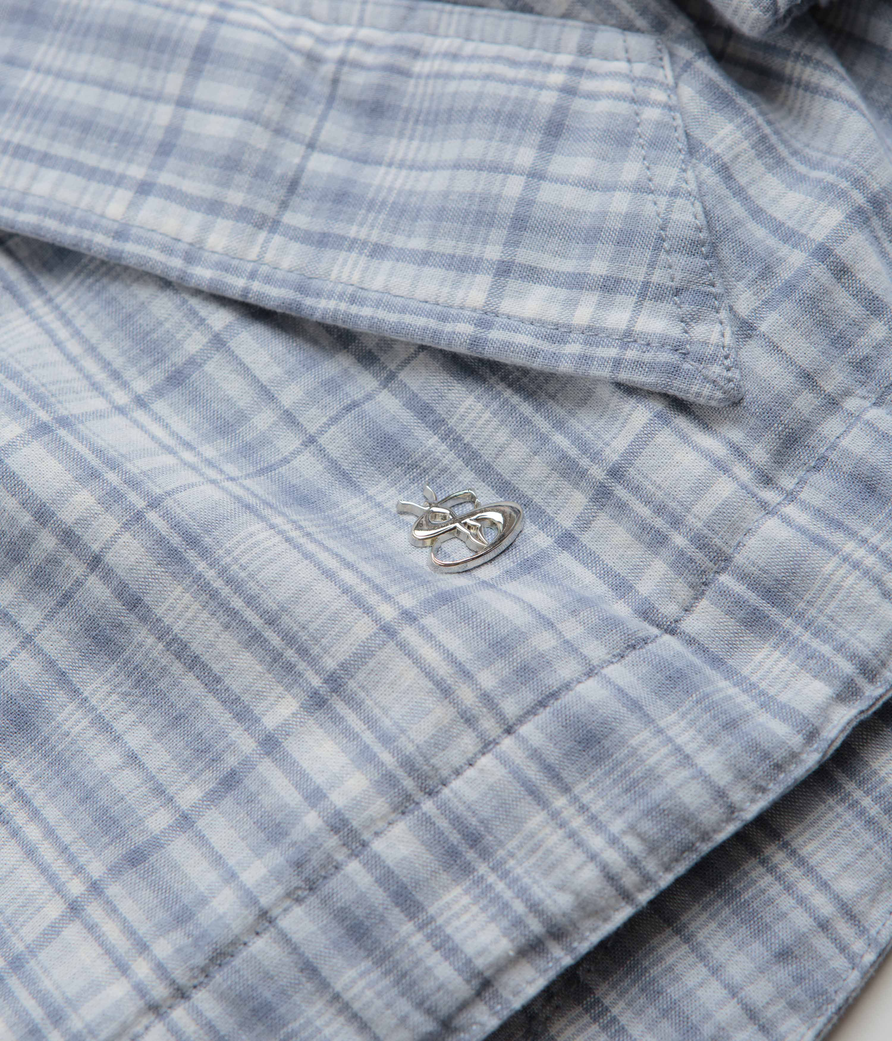 Yardsale Plaid Pullover Jacket - Blue / White - Image 4