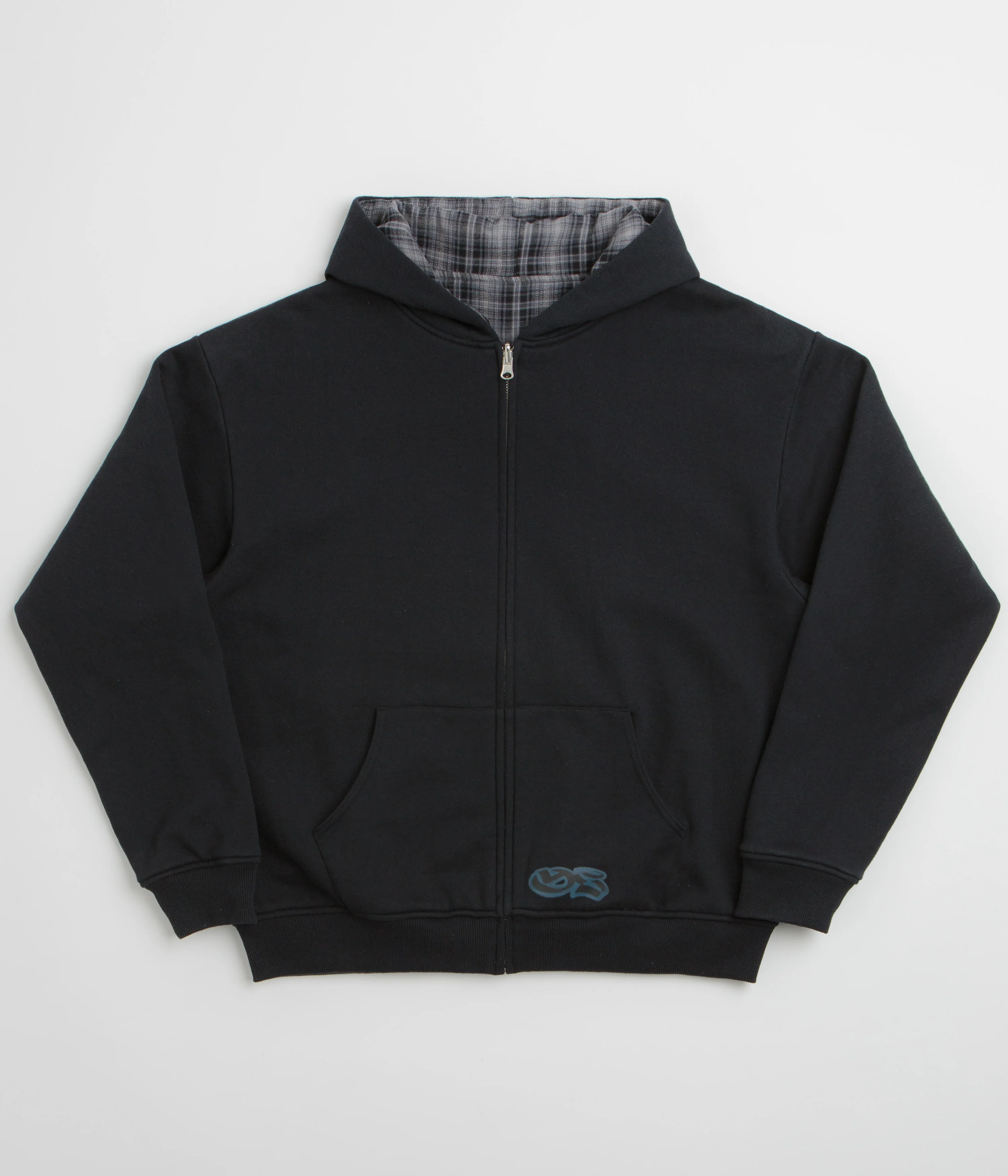 Yardsale Reversible Flannel Full Zip Hoodie - Grey - Image 2
