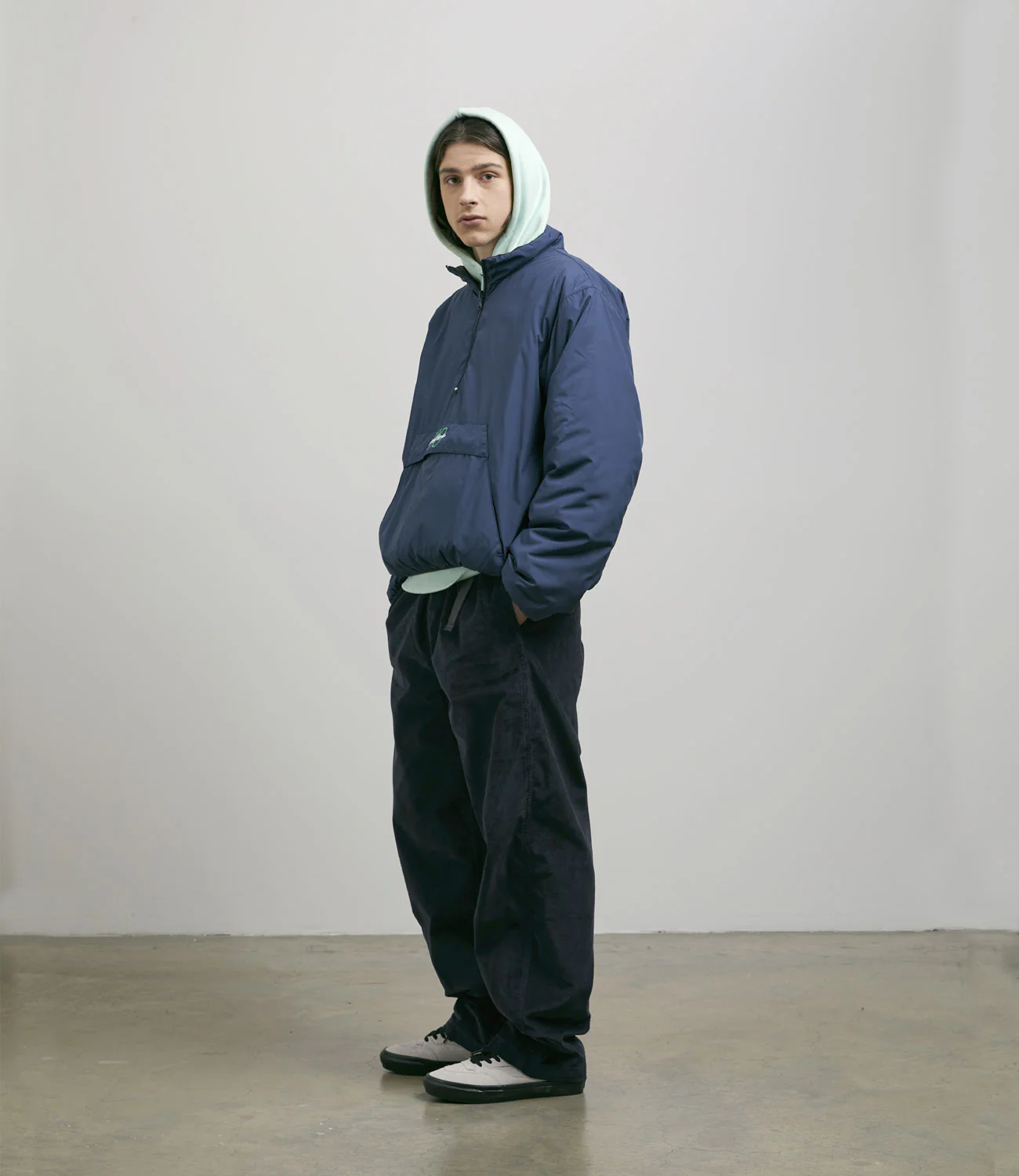 Yardsale Reversible Half-Zip Puffer Jacket - Navy / Black - Image 2