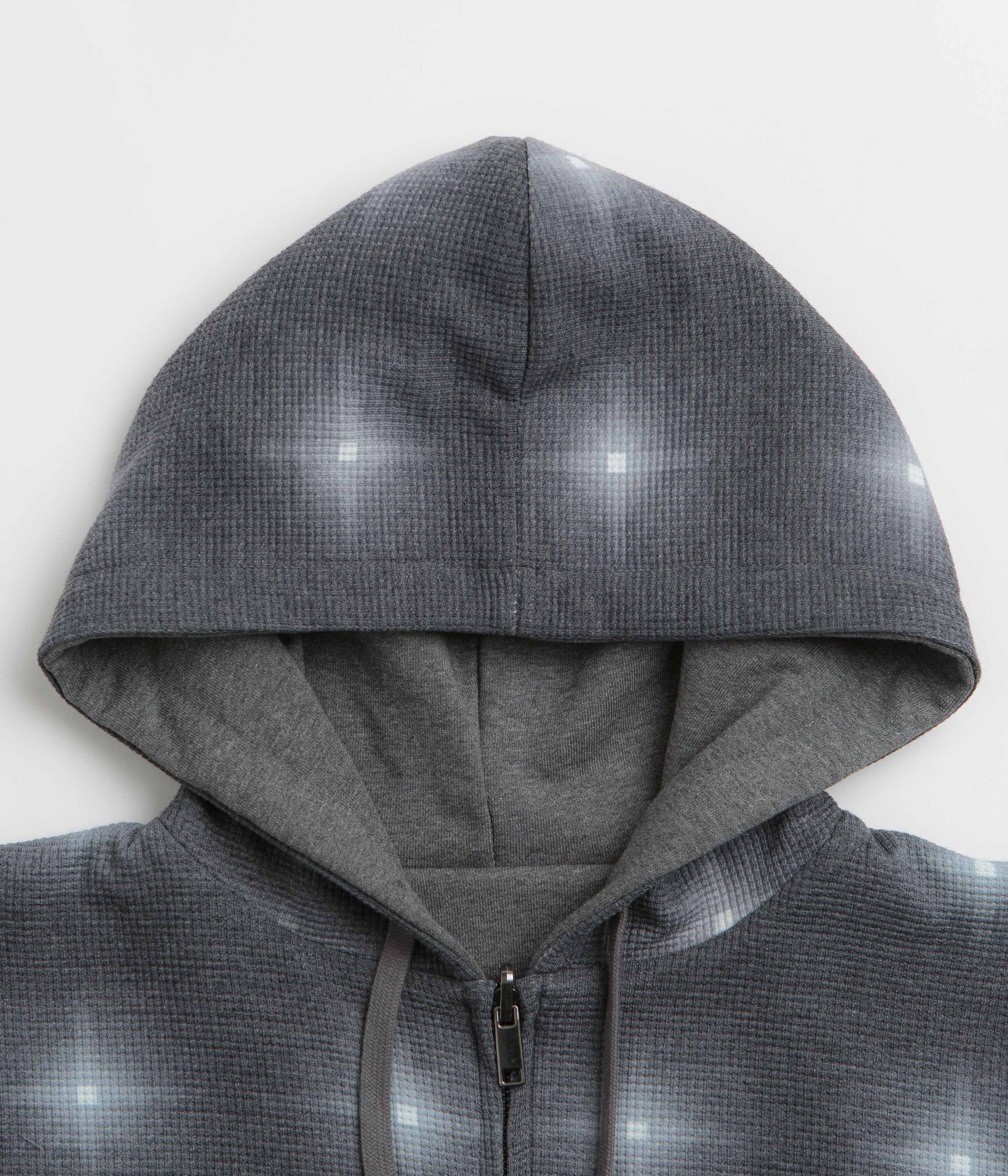 Yardsale Reversible Thermal Full Zip Hoodie - Black / Charcoal - Image 6