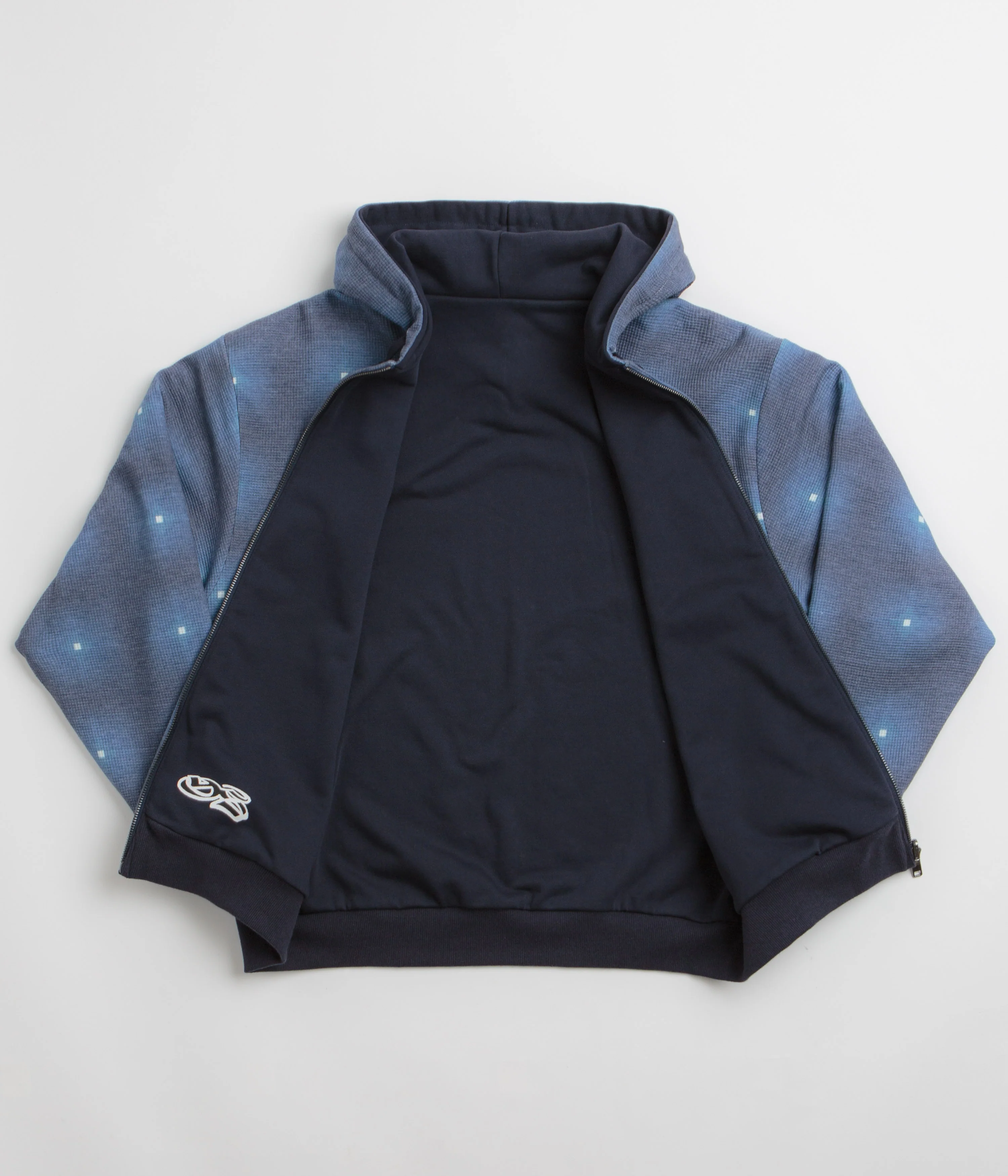 Yardsale Reversible Thermal Full Zip Hoodie - Navy / Navy - Image 3