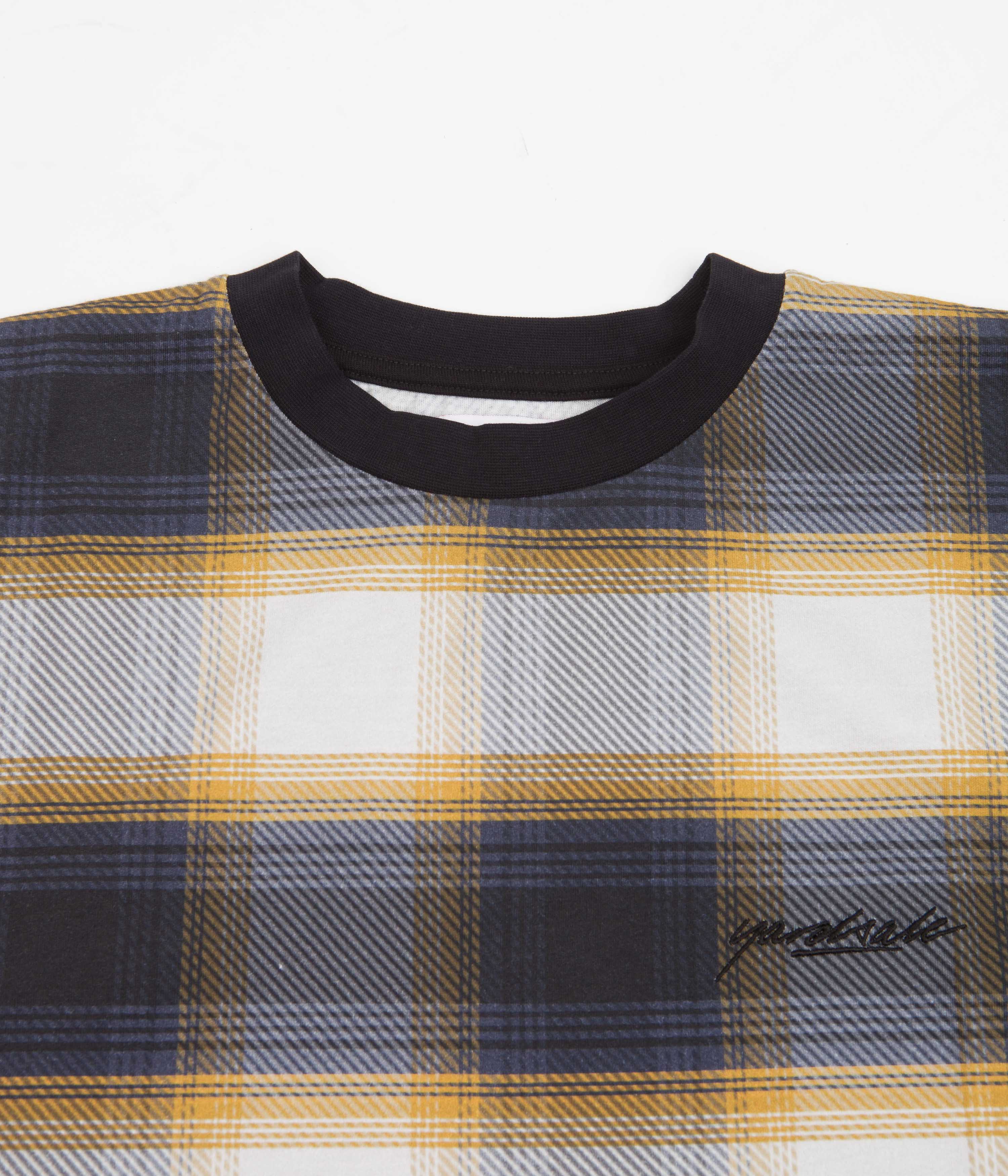 Yardsale Shadow Plaid T-Shirt - Black / Gold - Image 3