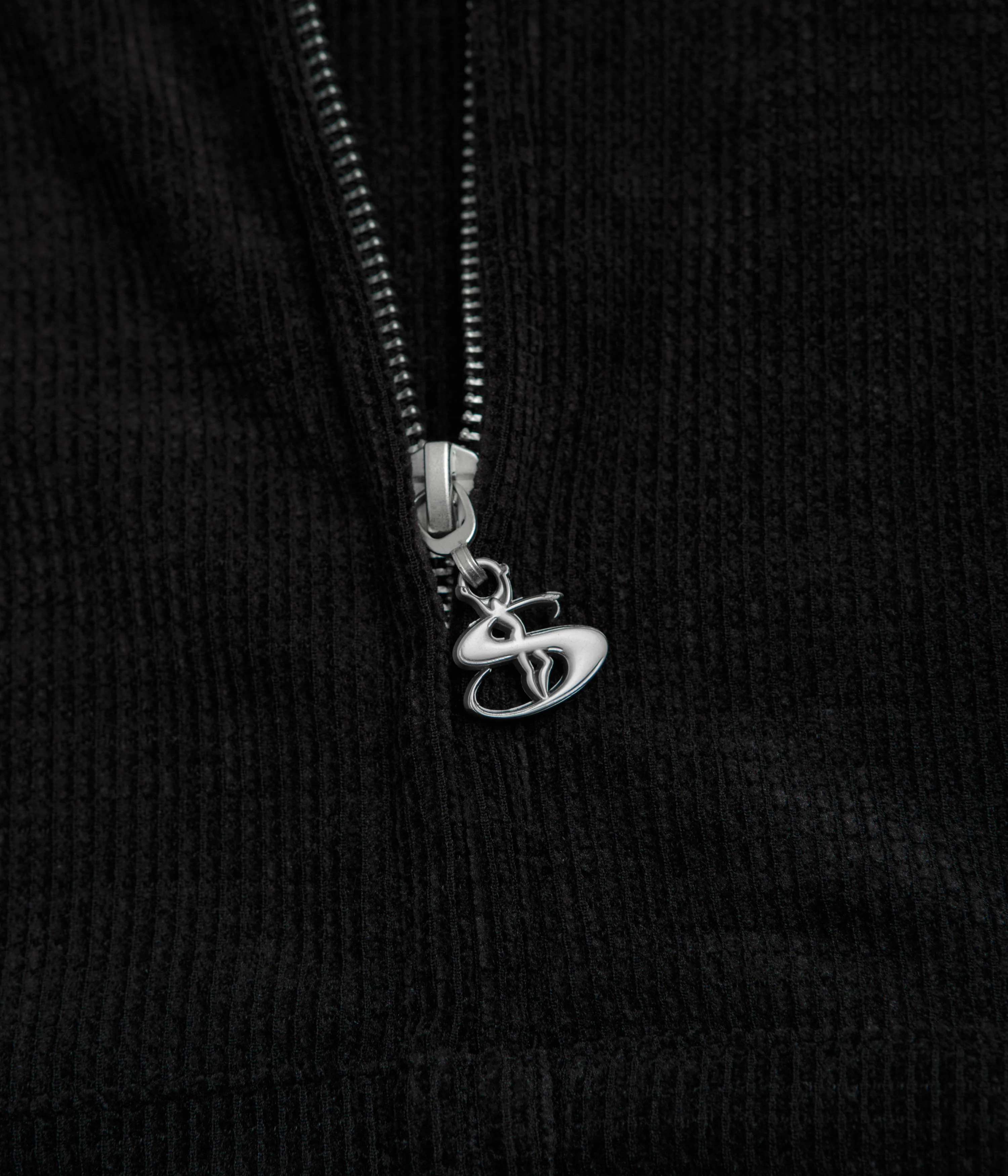 Yardsale Sprayed Waffle Full Zip Hoodie - Black - Image 4