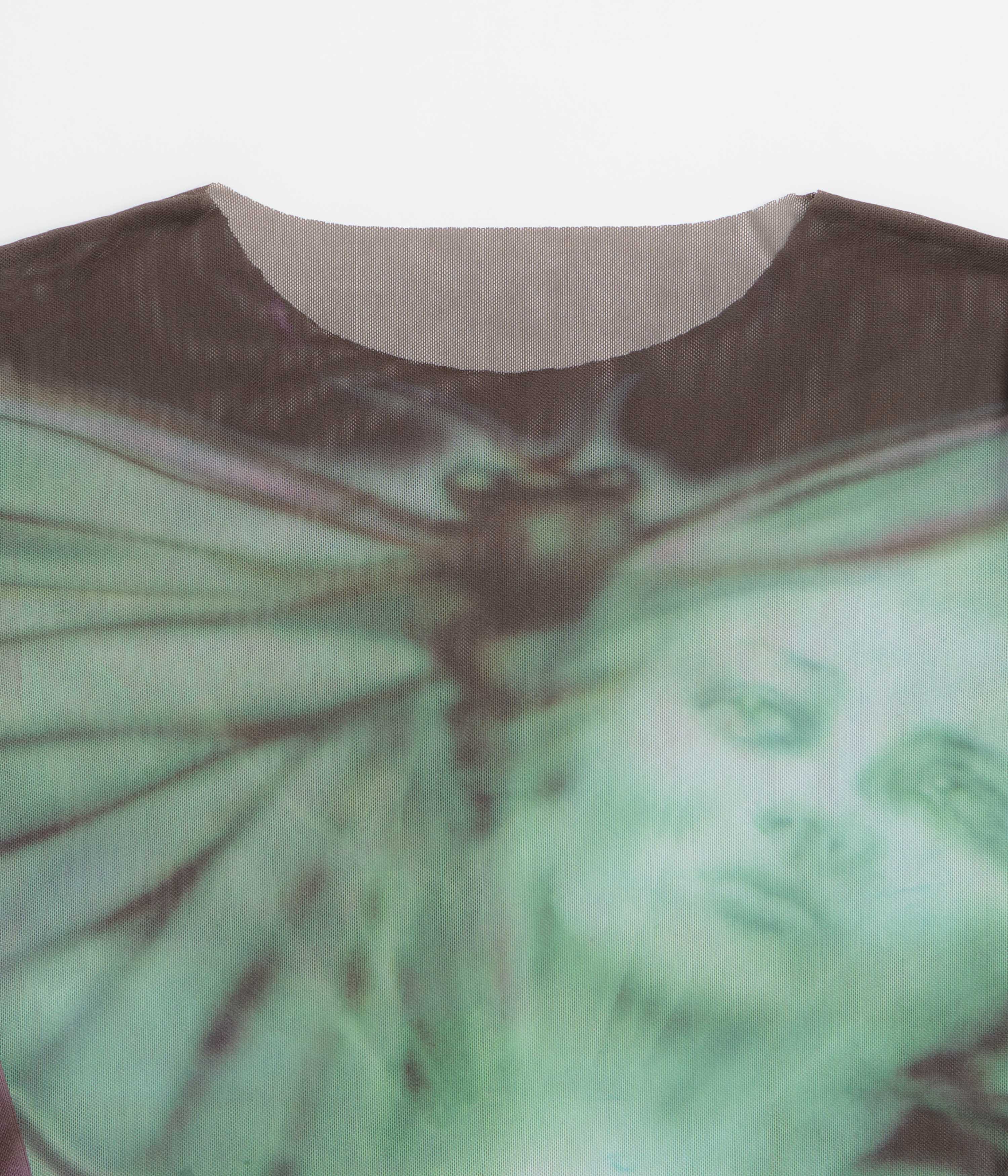 Yardsale Womens Butterfly Mesh Long Sleeve T-Shirt - Black - Image 3
