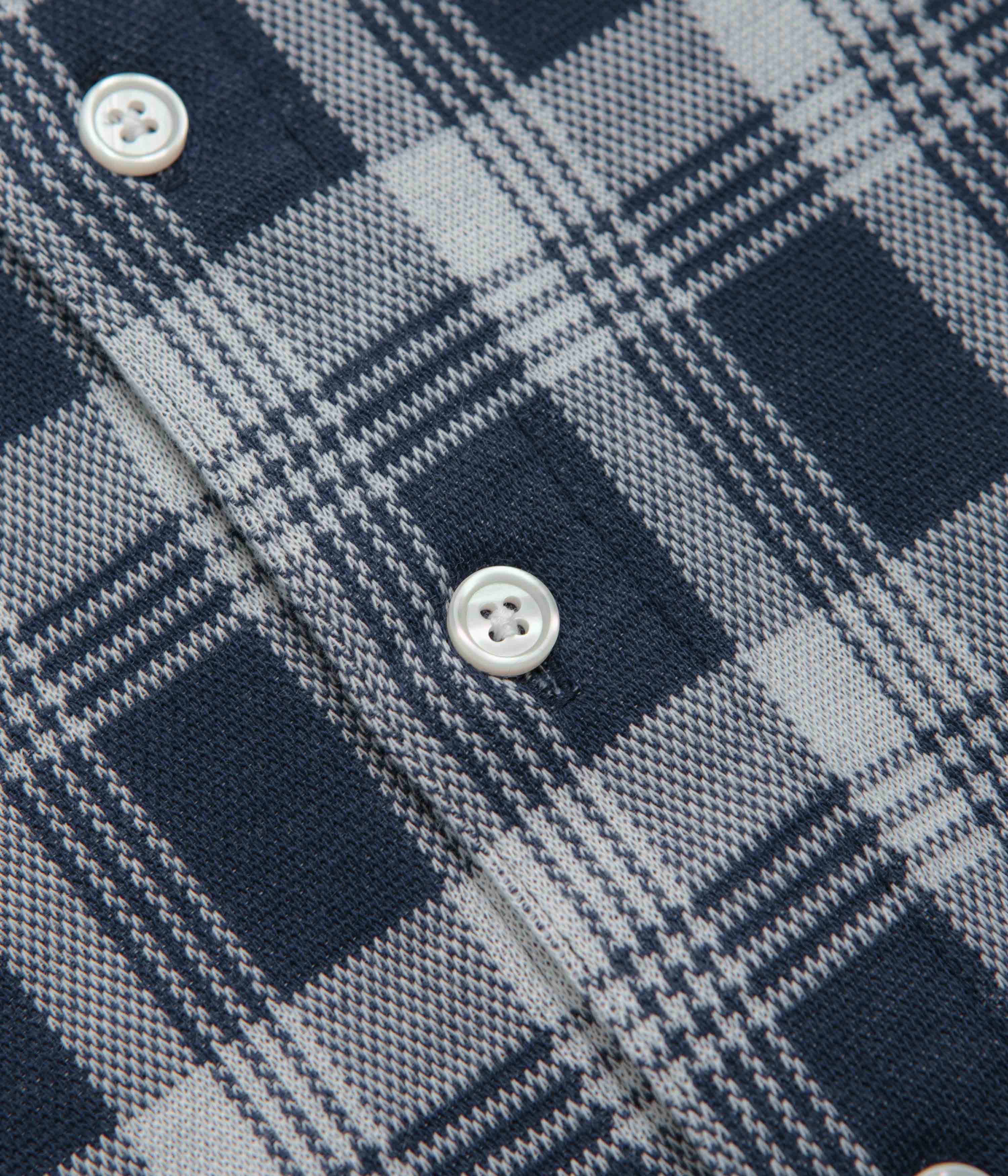 Yardsale YS Knitted Short Sleeve Shirt - Blue / White - Image 3