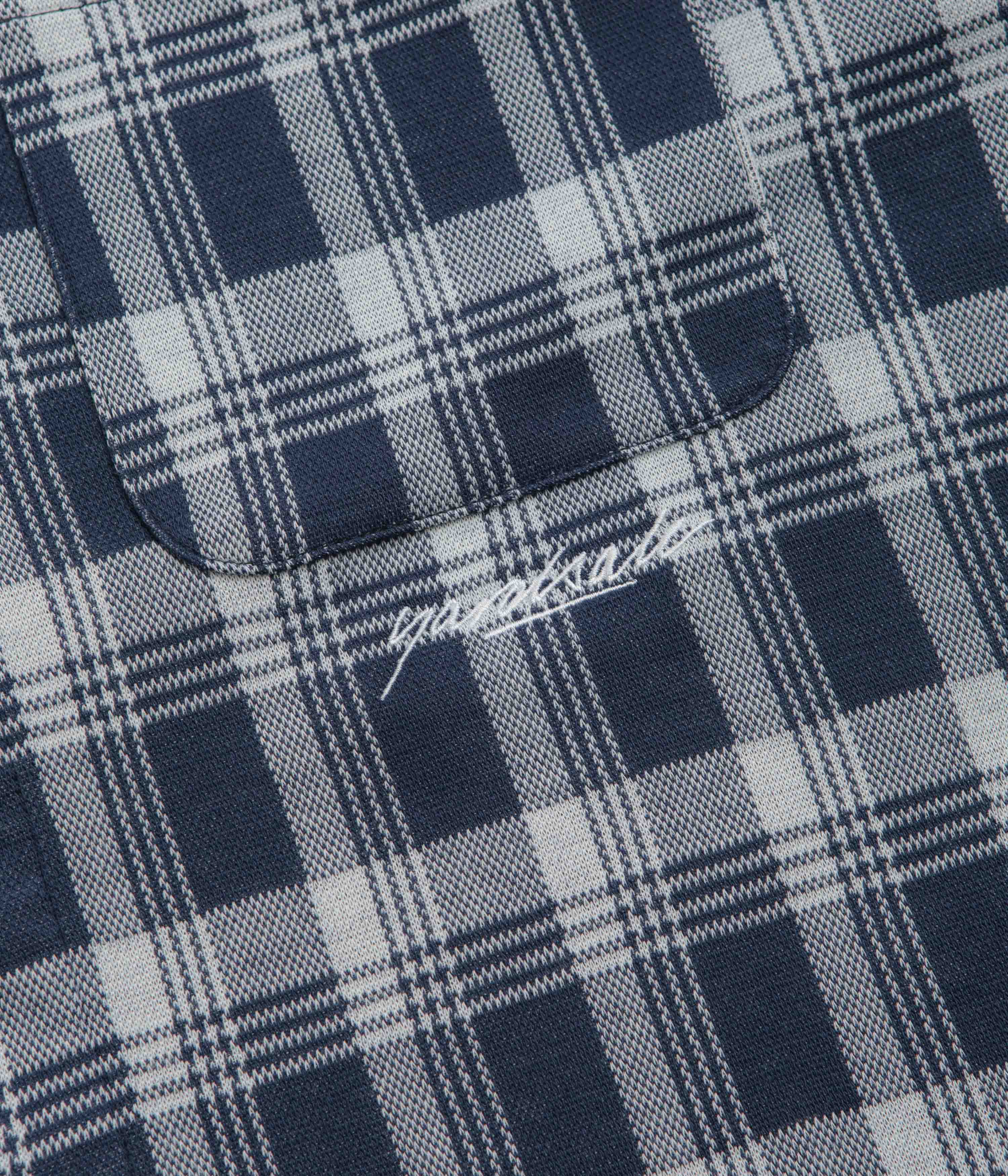 Yardsale YS Knitted Short Sleeve Shirt - Blue / White - Image 4