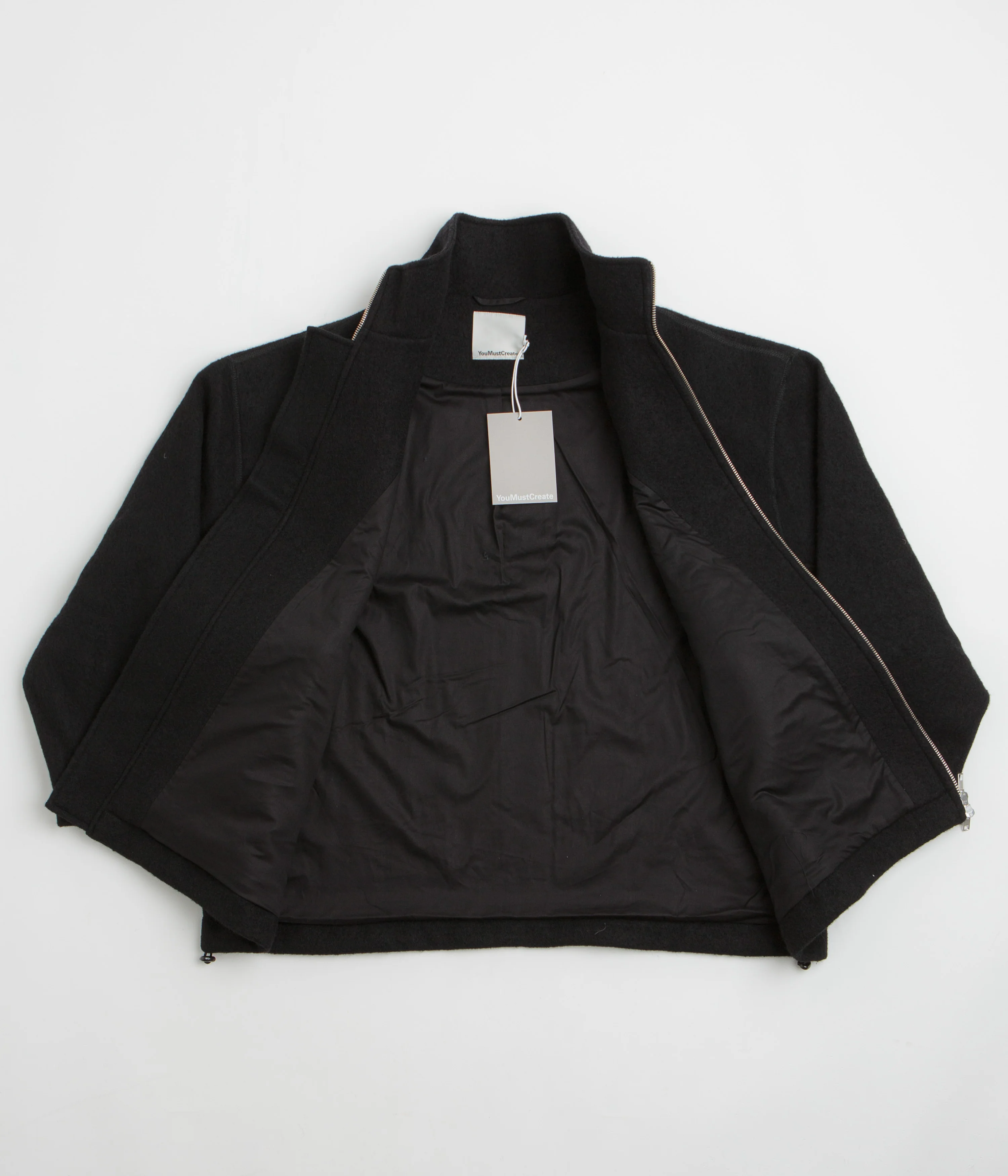 YMC Aaron Zip Fleece Jacket - Black - Image 2
