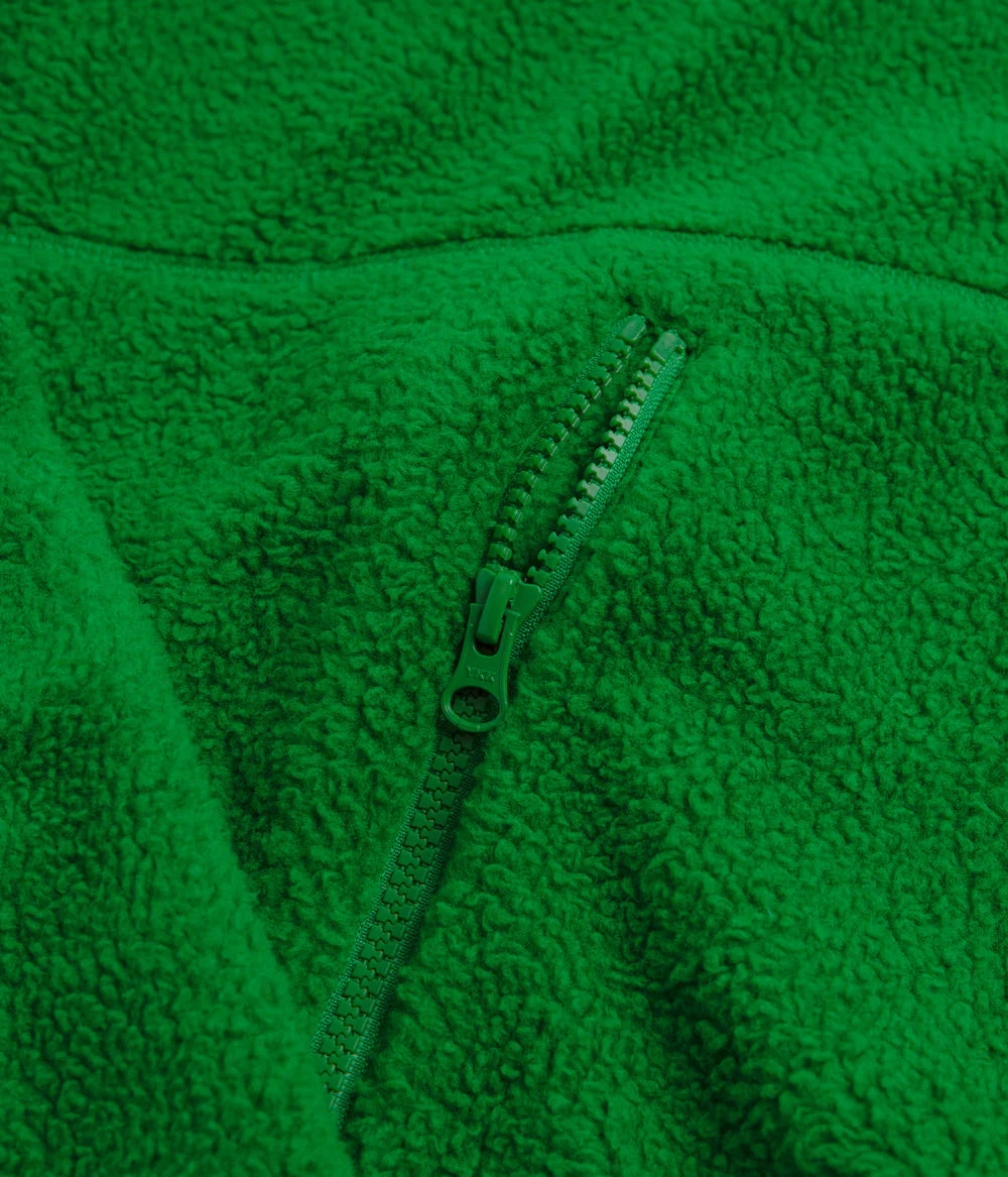 YMC Aaron Zip Fleece Jacket - Green - Image 5