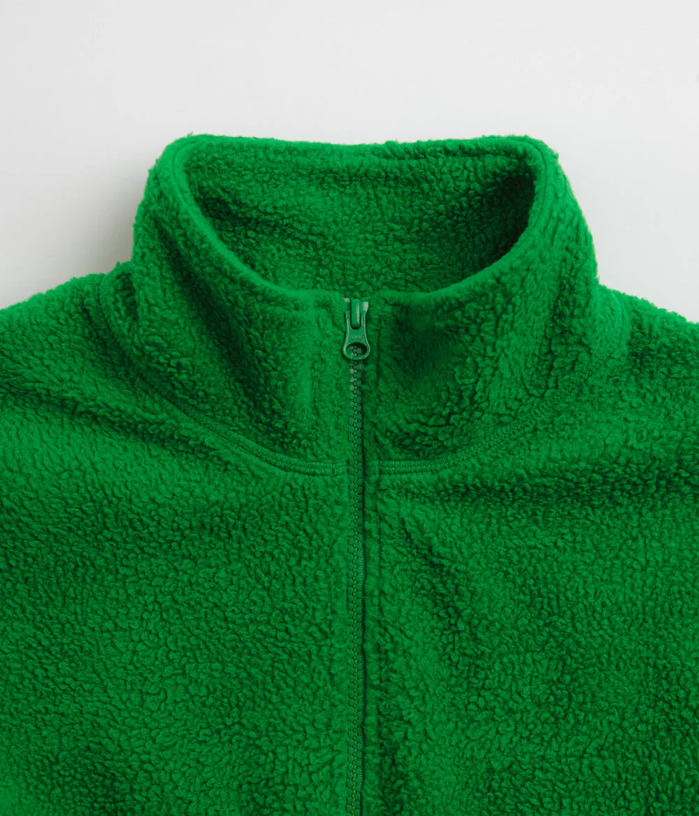 YMC Aaron Zip Fleece Jacket - Green - Image 6