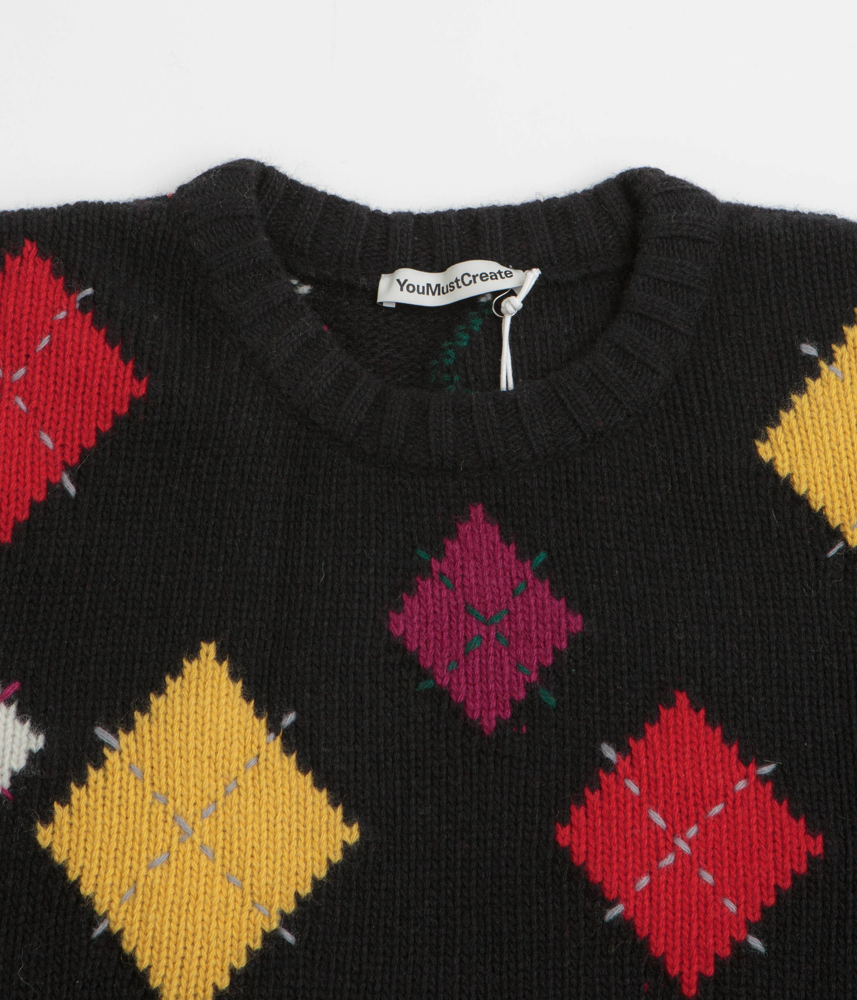 YMC Flint Knit Crewneck Sweatshirt - Black - Image 2