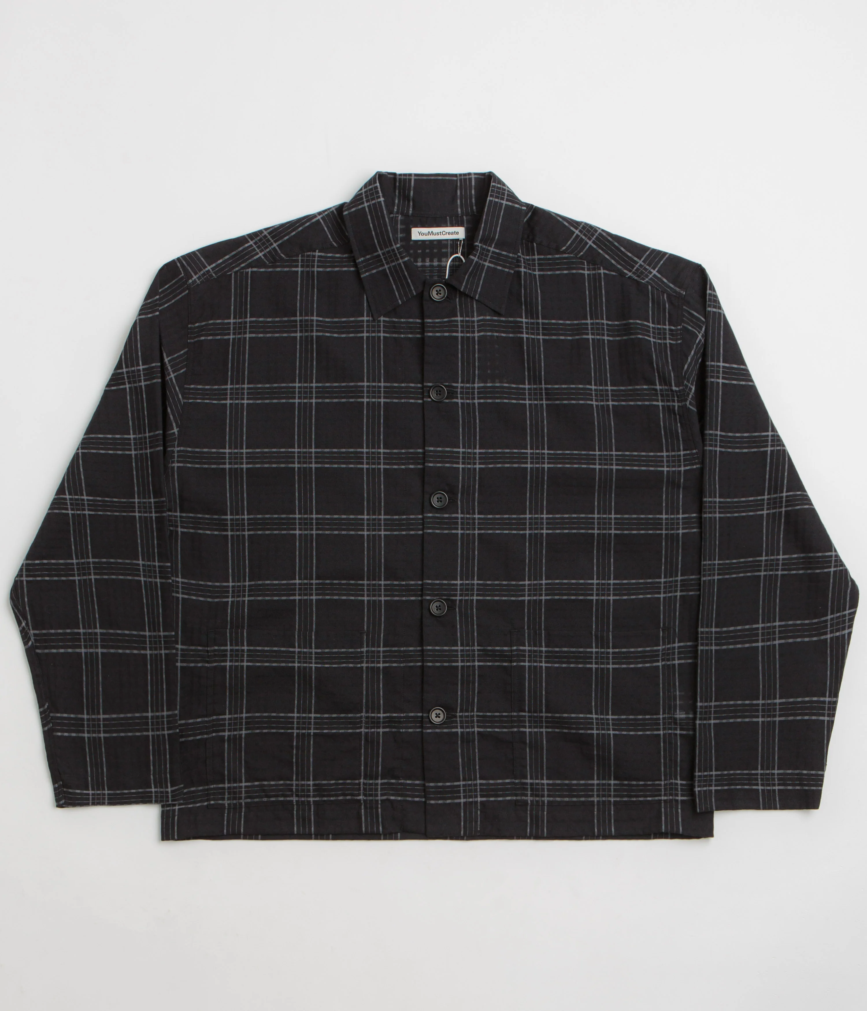 YMC PJ Overshirt - Black / Grey