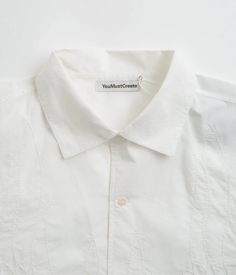 YMC Sidri Short Sleeve Shirt - White - Image 3