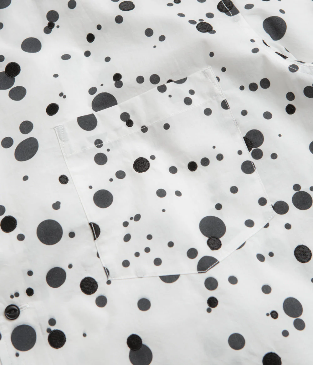 YMC Sidri Short Sleeve Shirt - White / Black - Image 2
