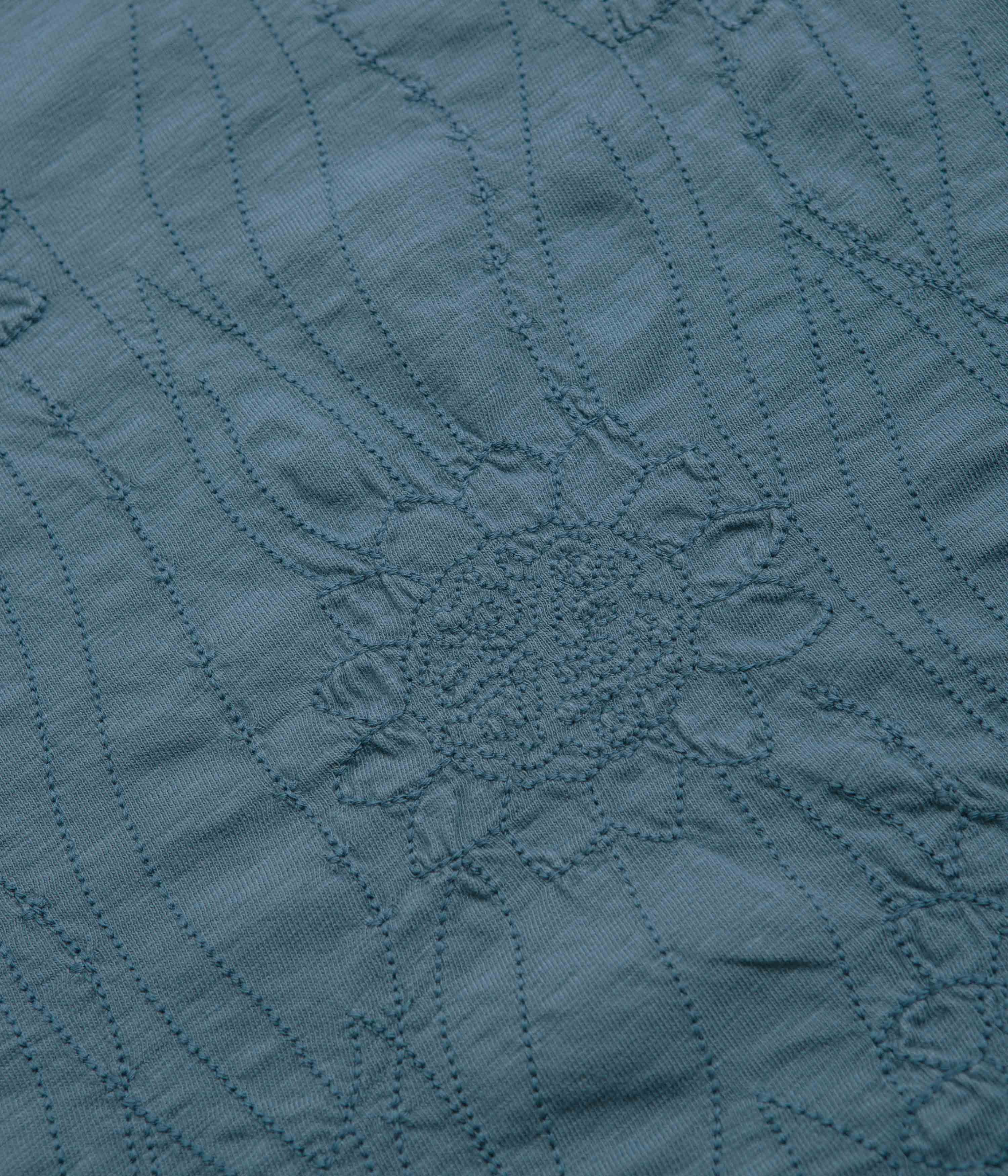 YMC Sunflower Triple T-Shirt - Blue Steel - Image 3