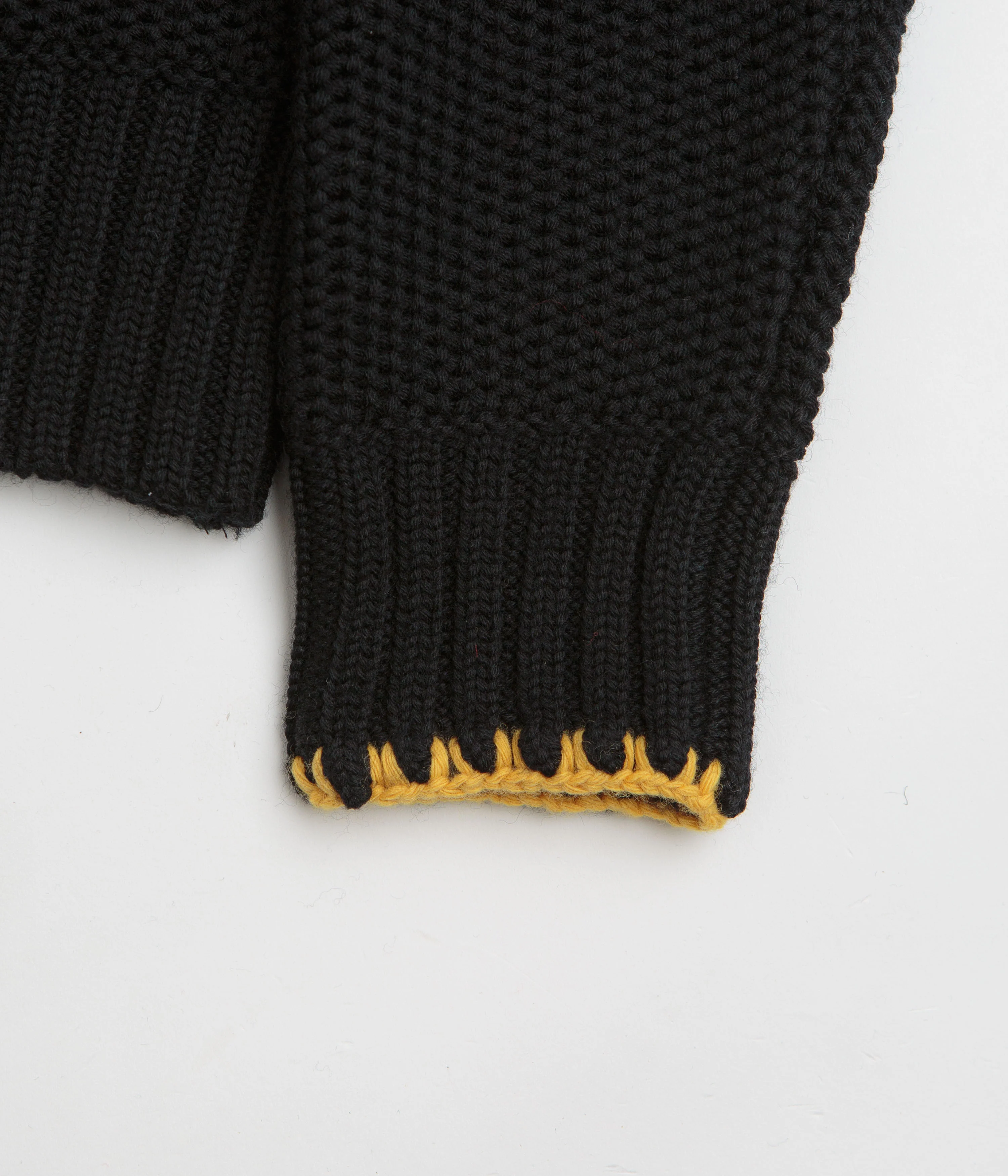 YMC Yips Knit Crewneck Sweatshirt - Black - Image 3